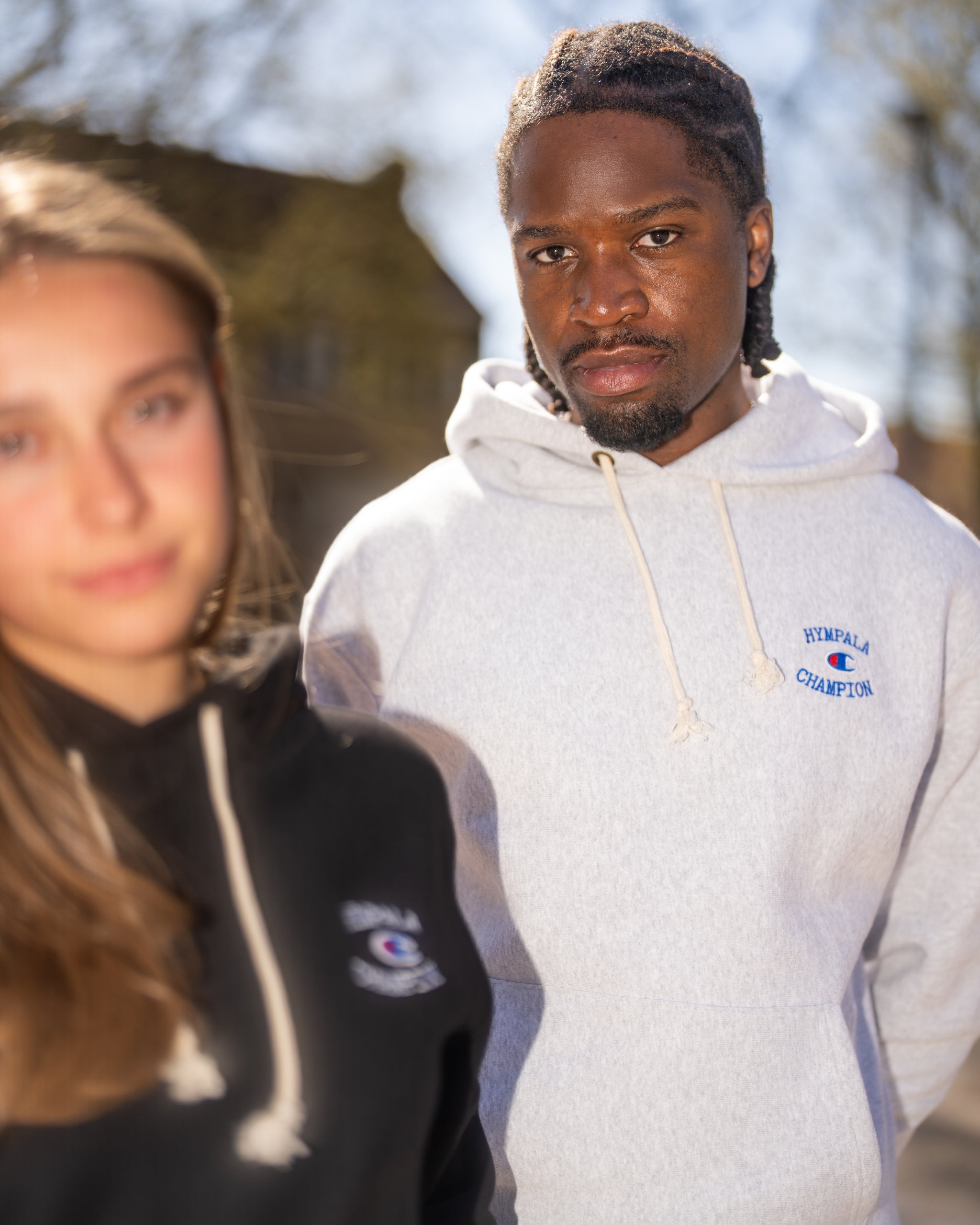 x Champion Reverse Weave Hoodie Grey