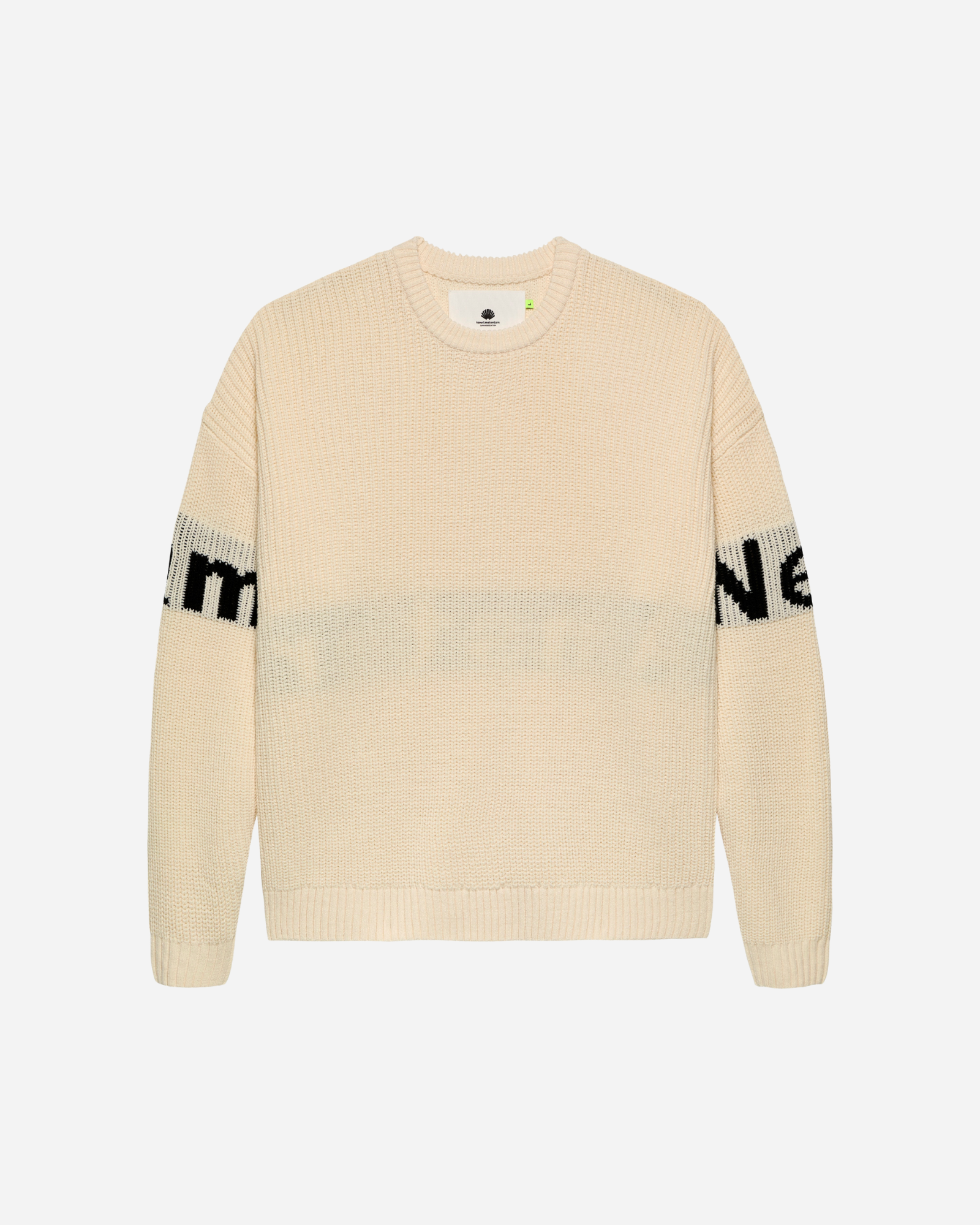 Name Crew Knit Ecru/Black