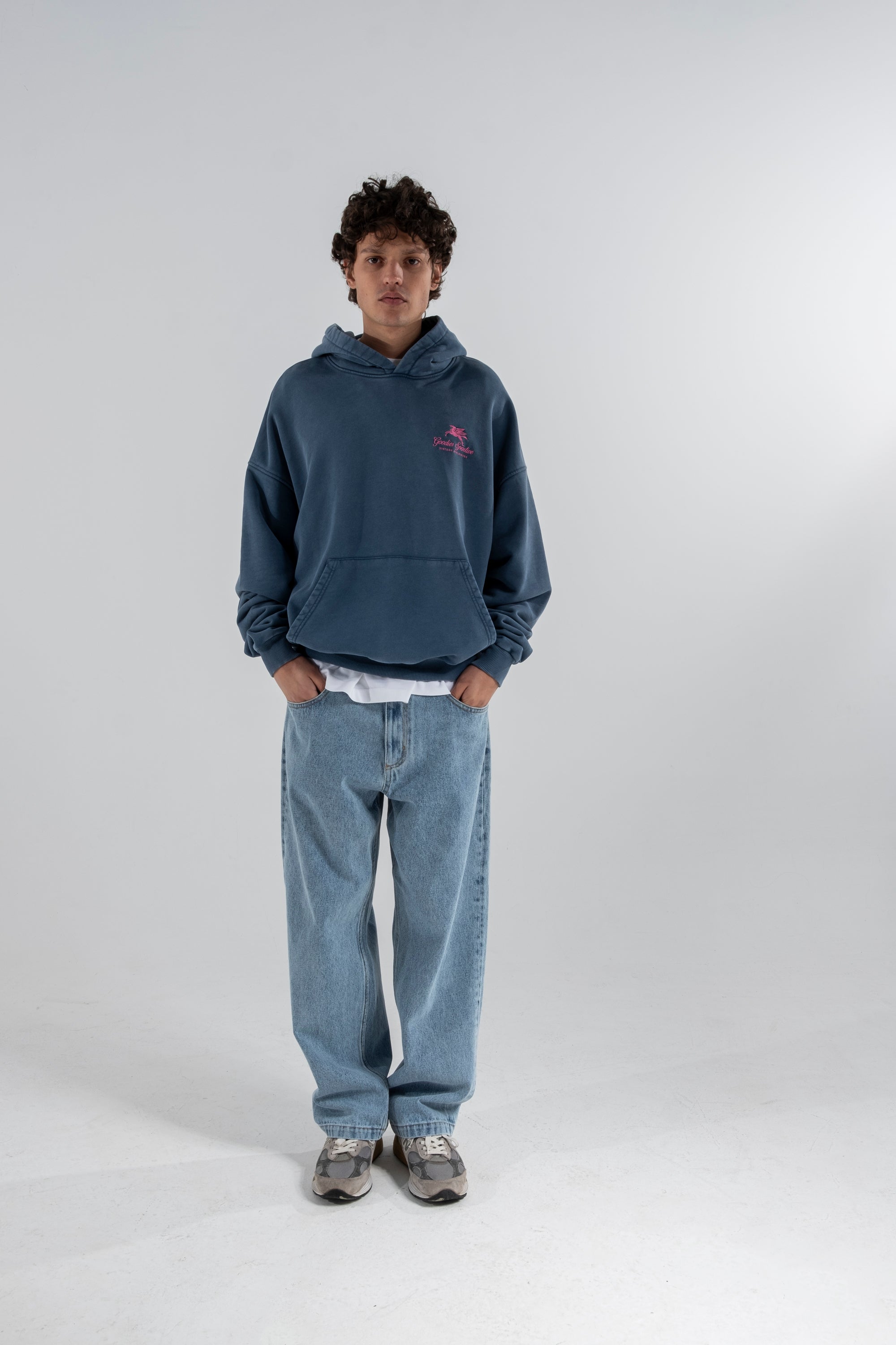 Wide Leg Stone Washed Jeans