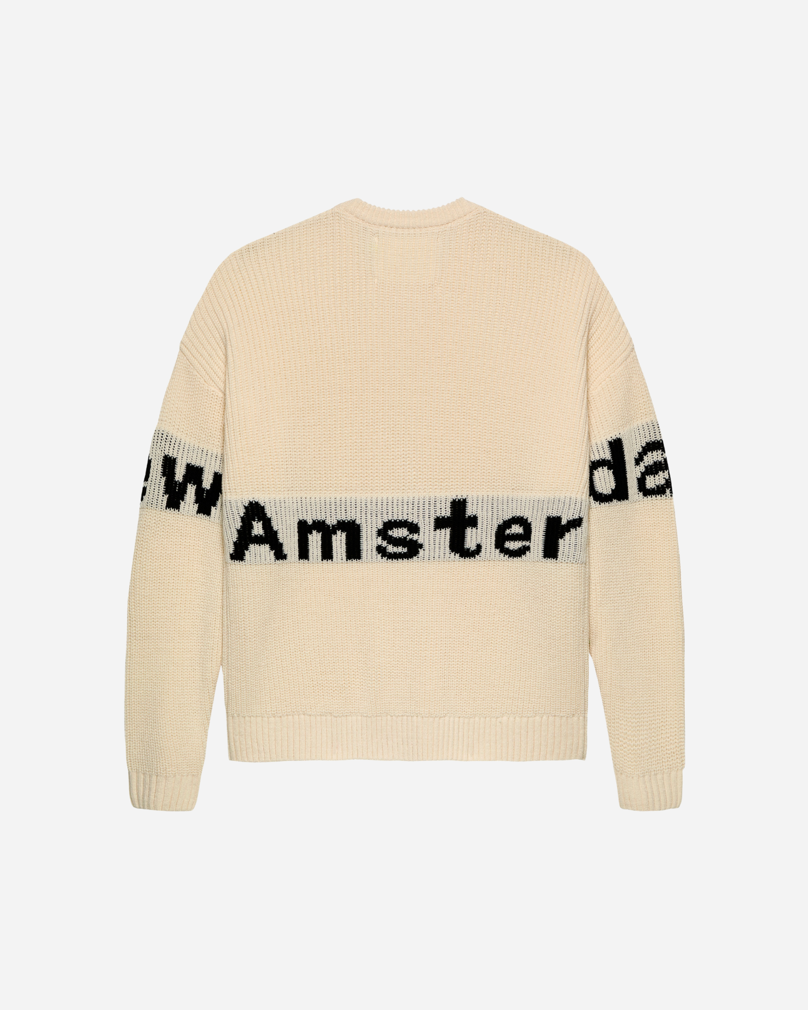 Name Crew Knit Ecru/Black
