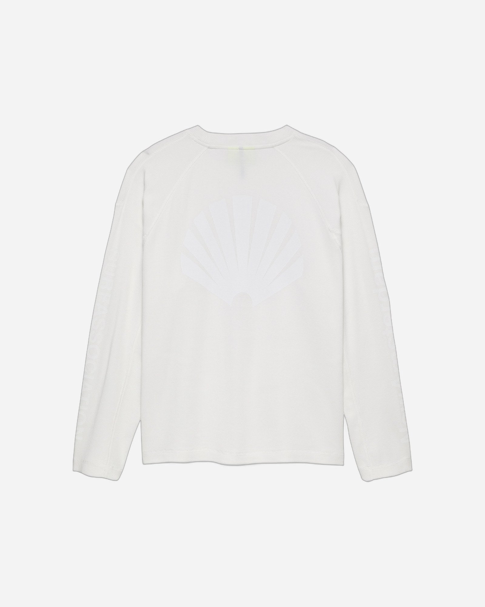 Logo Longsleeve Waffle White — New Amsterdam Surf Association