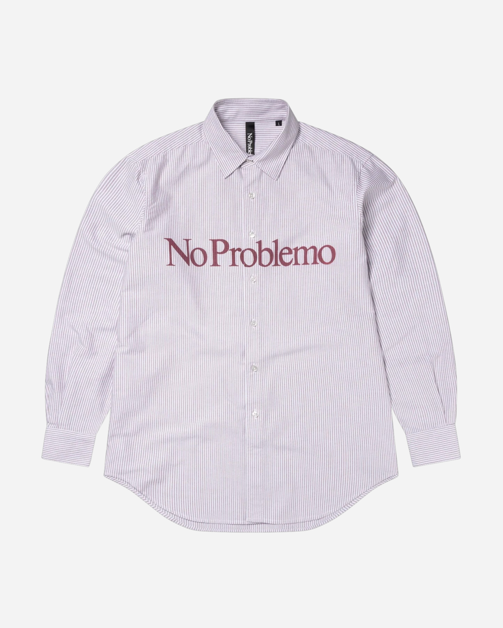 No Problemo LS Stripe Oxford Shirt Red