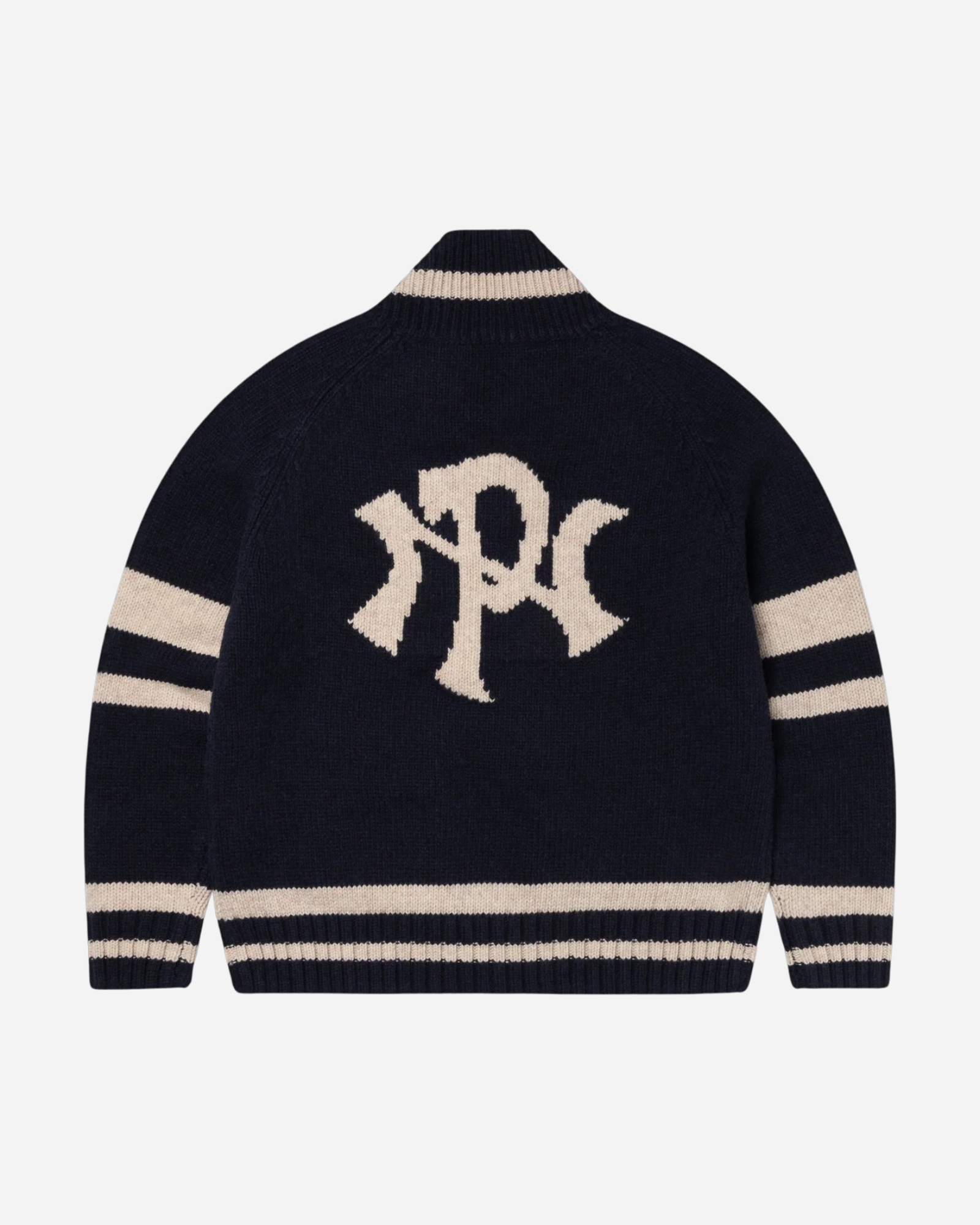 NYP Varsity Zip Thru Knit Navy