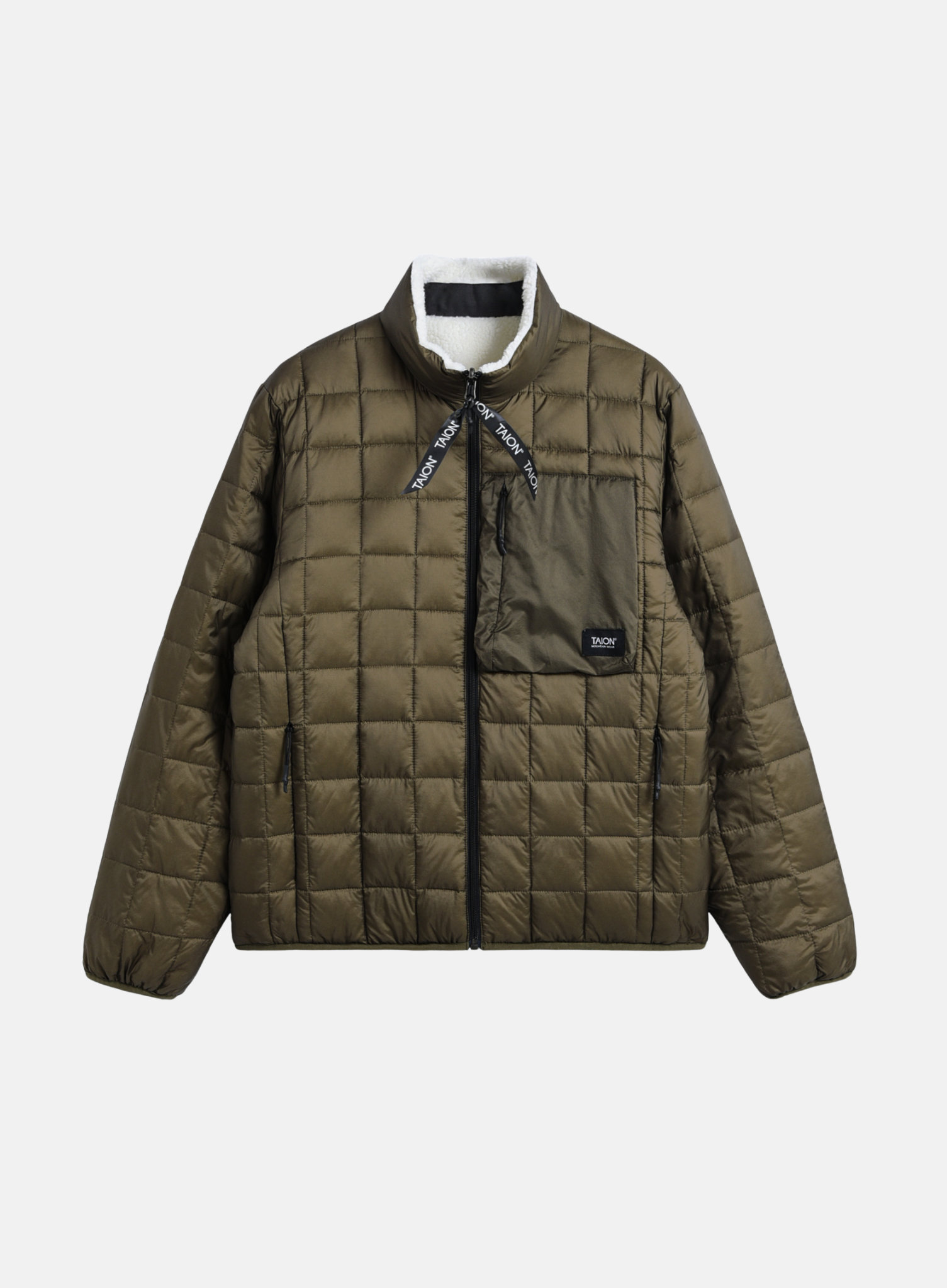 Light Down Jacket Olive/Ivory