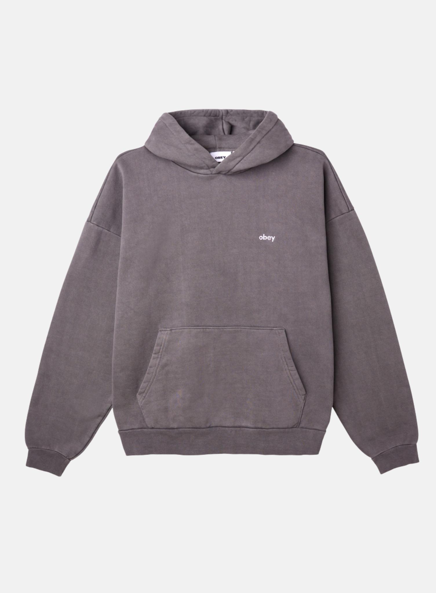 OBEY Lowercase Pigment Dyed Hoodie Black - Hympala Store