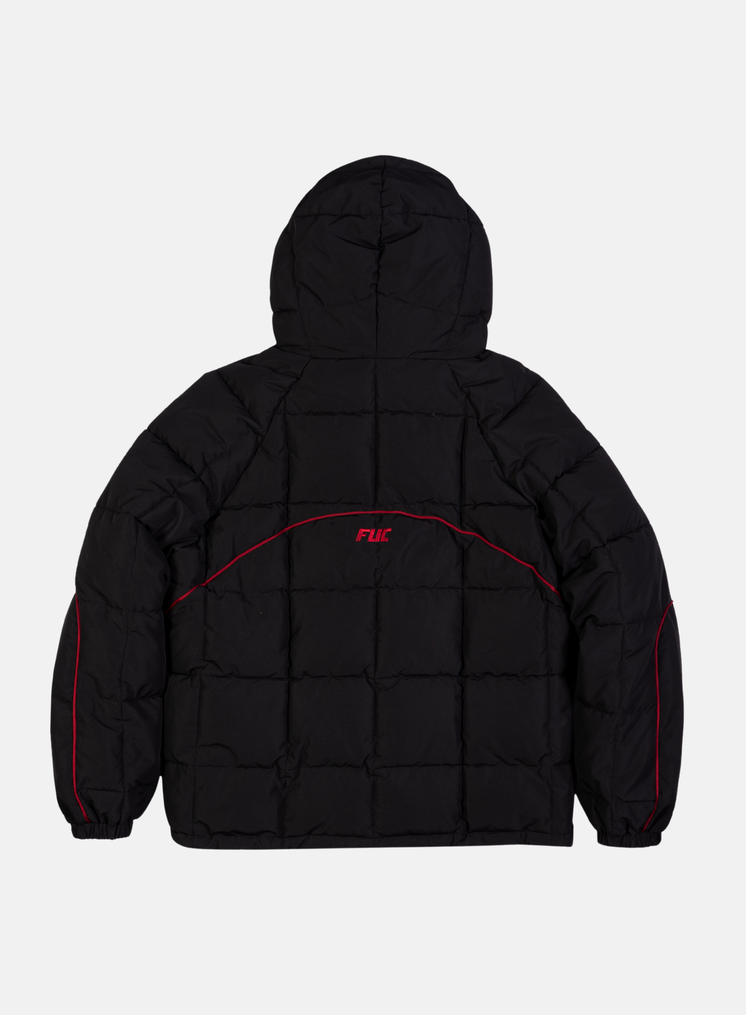Blocked Puffer Jacket Black/Red
