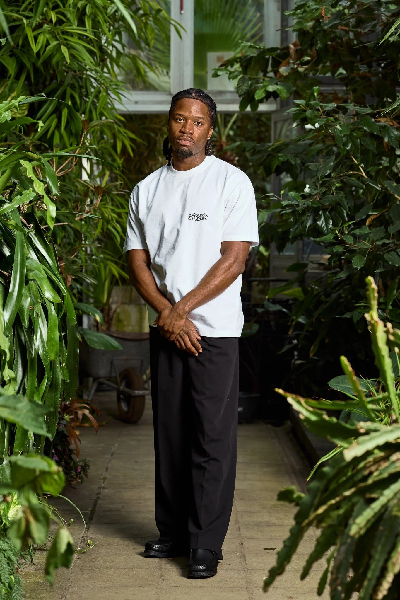 Orange Poppy Tee White