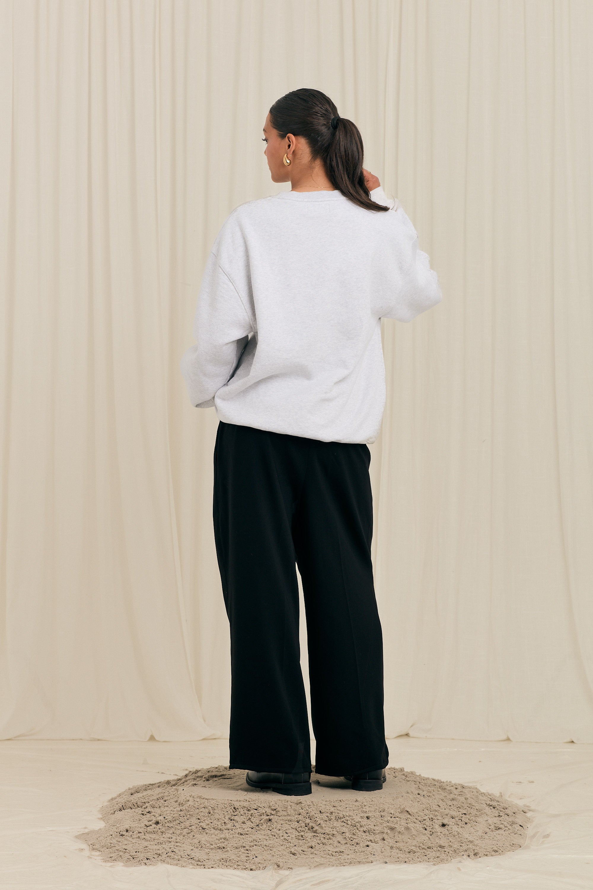 Flower Garden Crewneck Grey