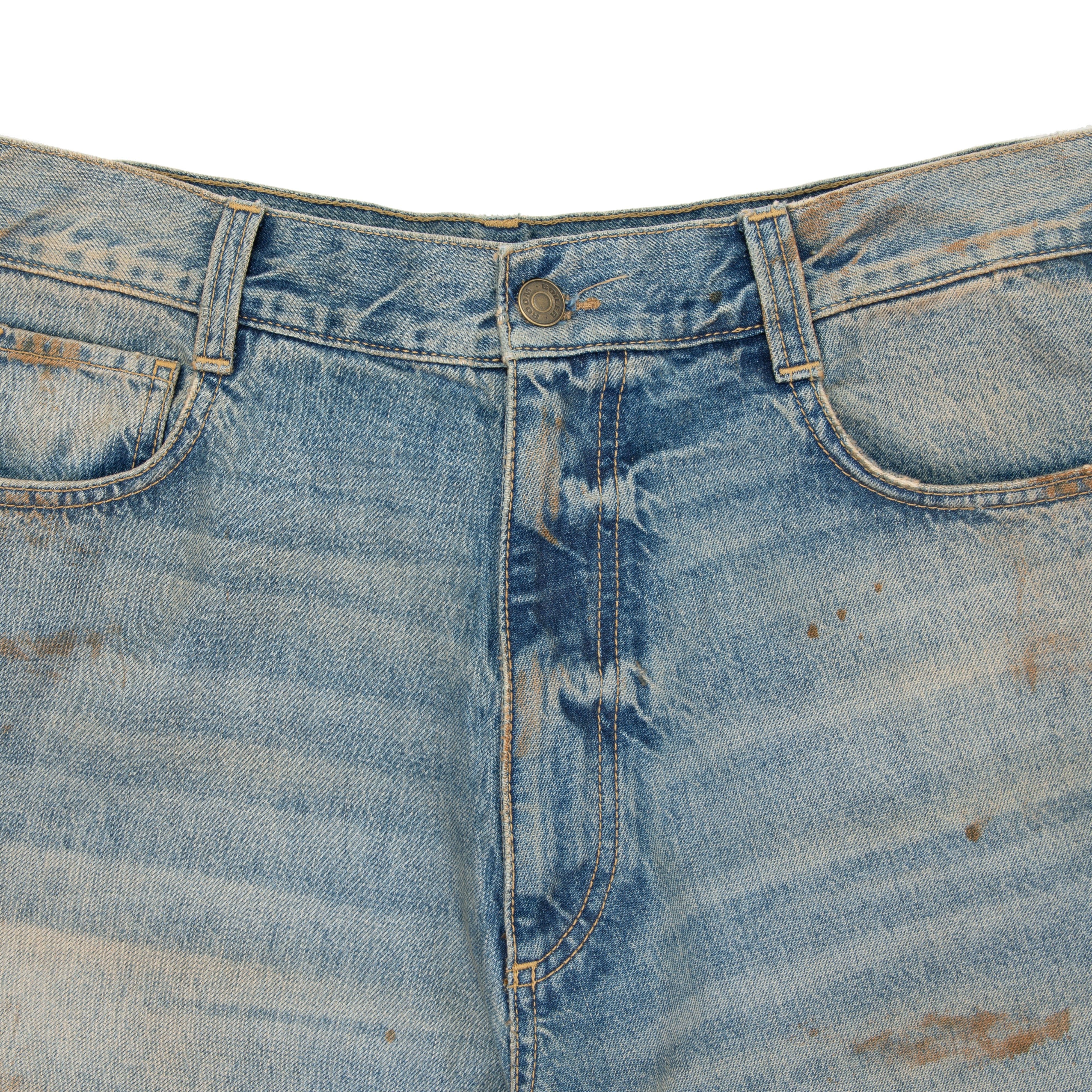 Printed 5-Pocket Jeans Blue