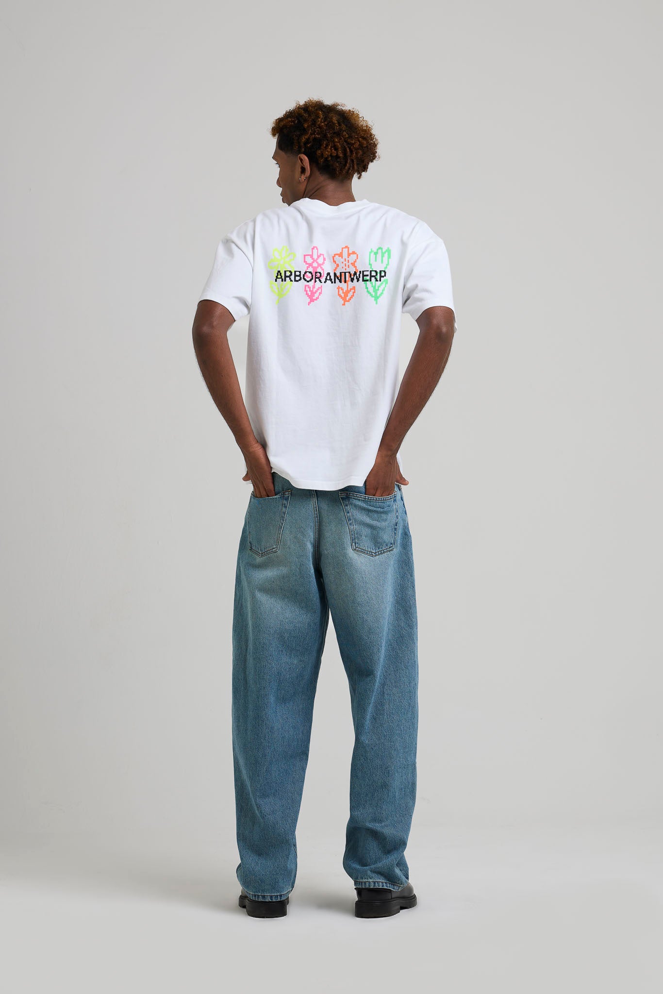Pixel Flower Tee White