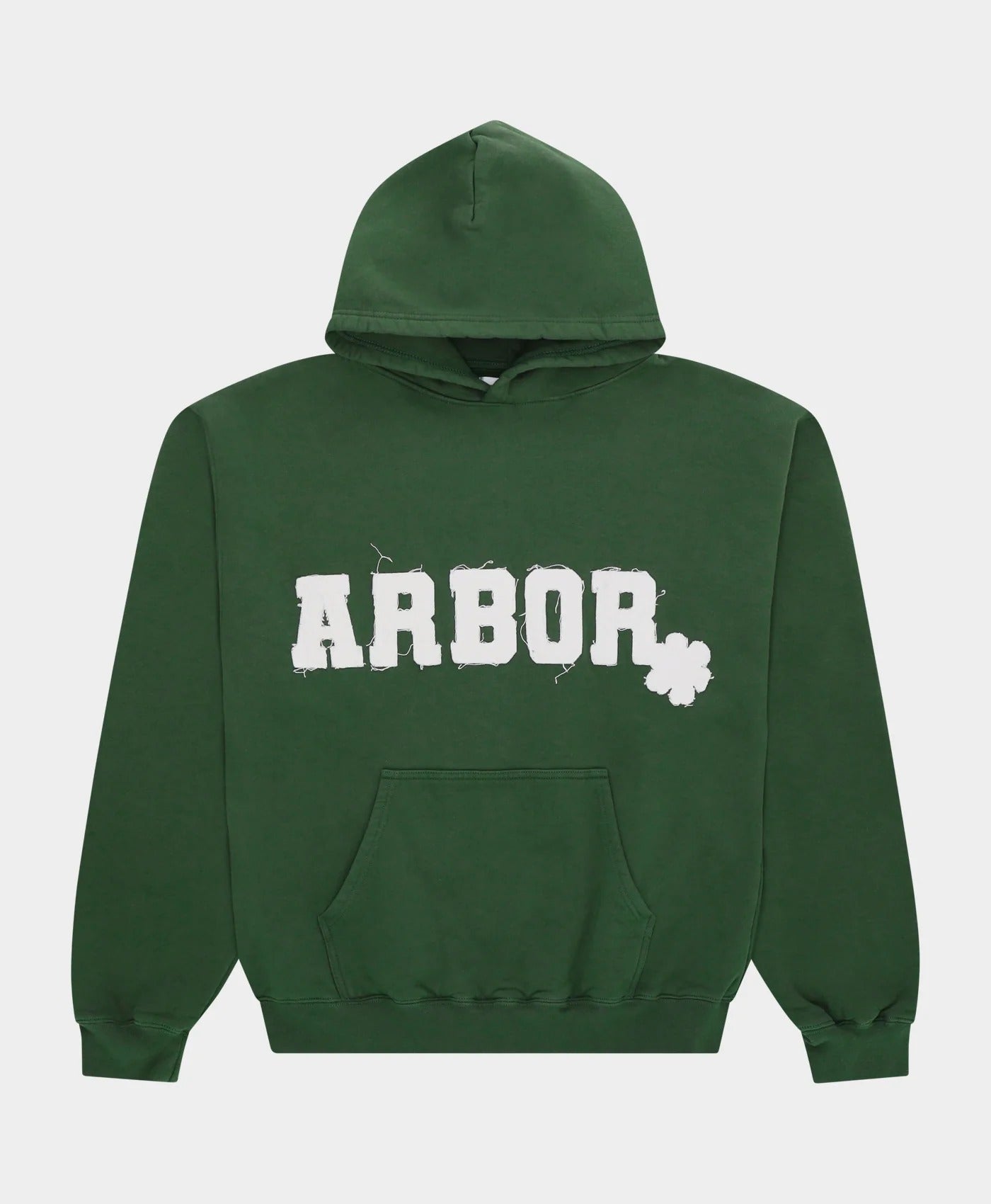 Distressed Flower Hoodie Green