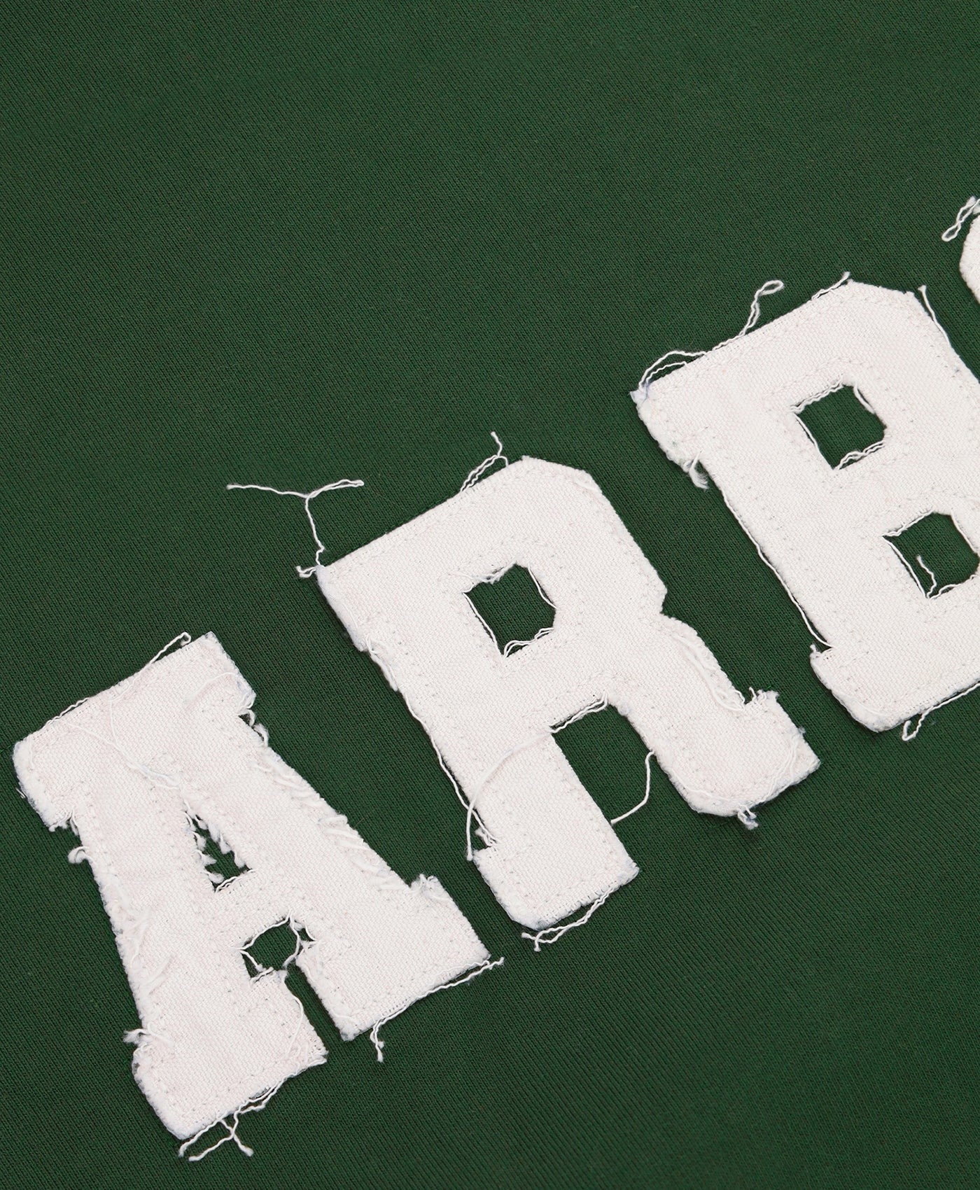 Distressed Flower Hoodie Green