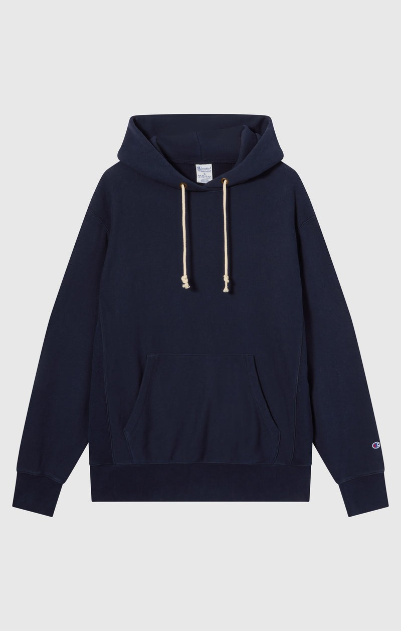 Reverse Weave Soft Fleece Hoodie Navy