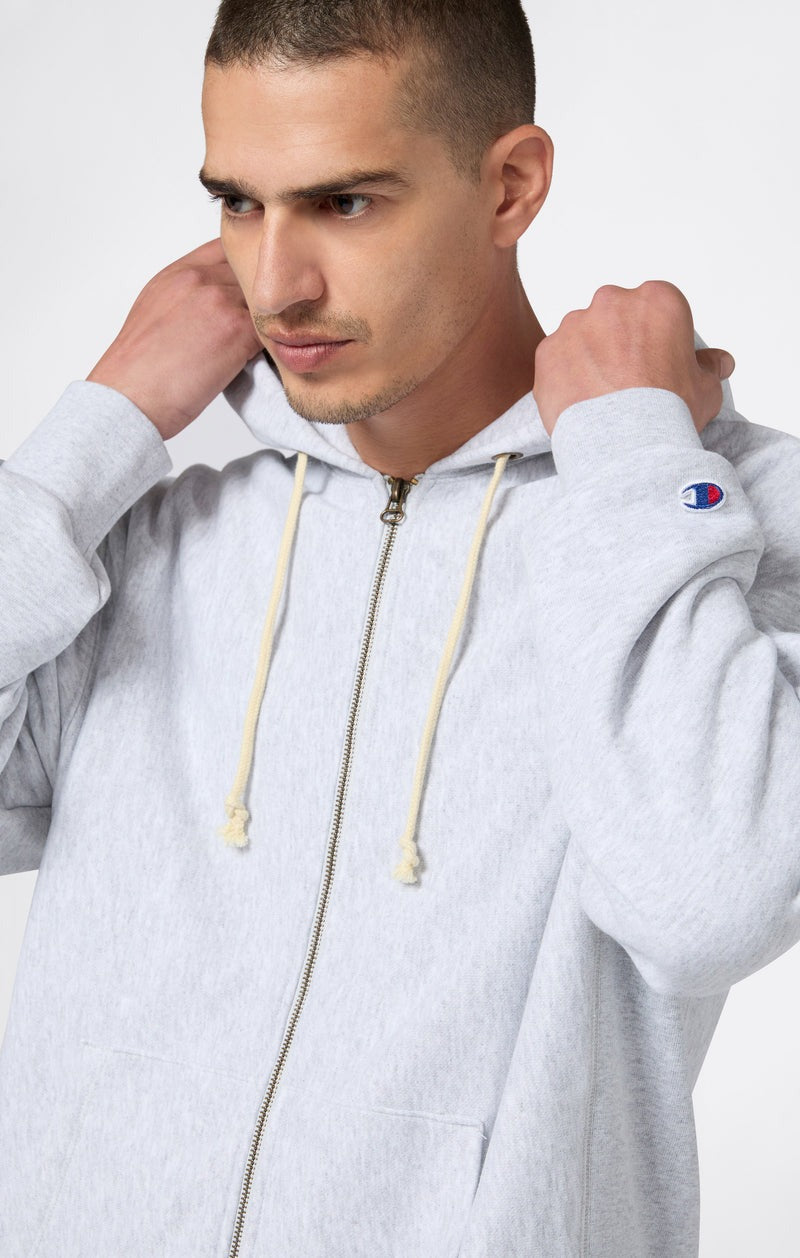 Reverse Weave Soft Fleece Zip-Up Grey