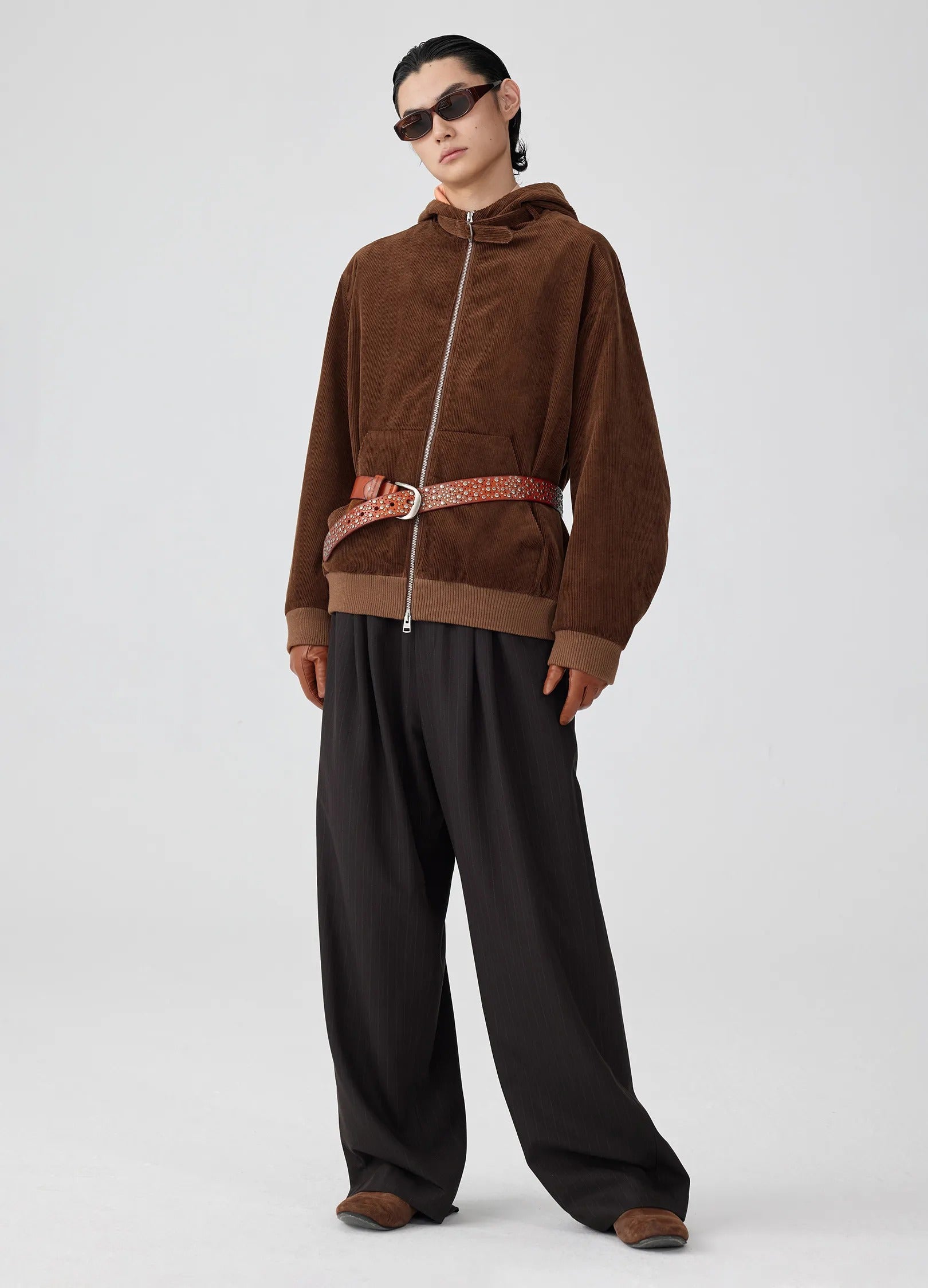 Corduroy Padded Jacket Wine