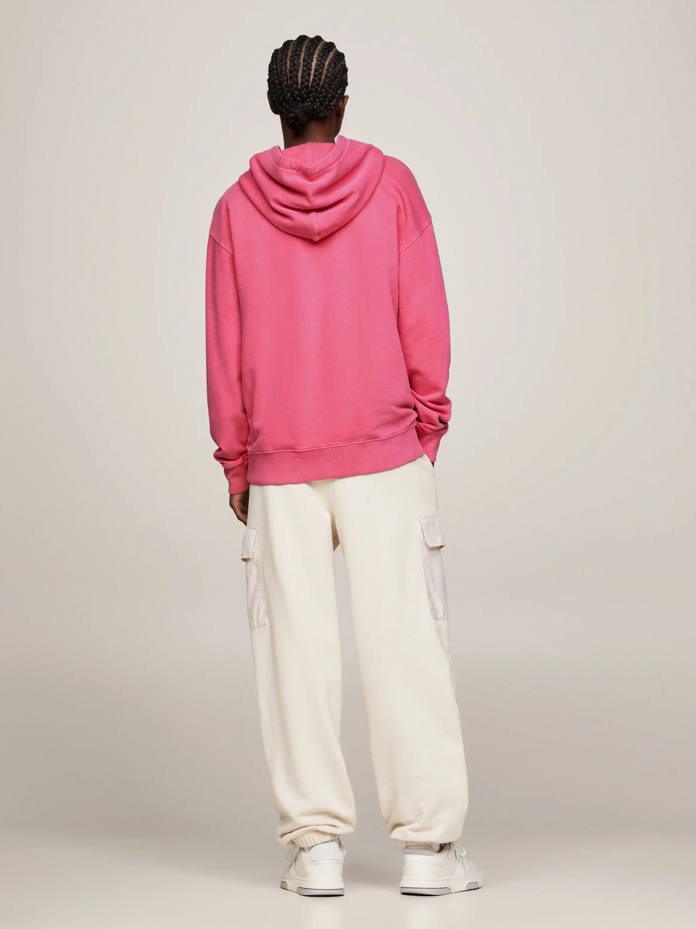 TJW Washed Varsity Hoodie Pink