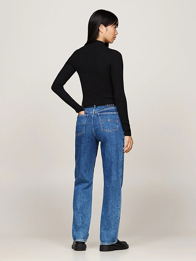 TJW Zip-Trough Top Black