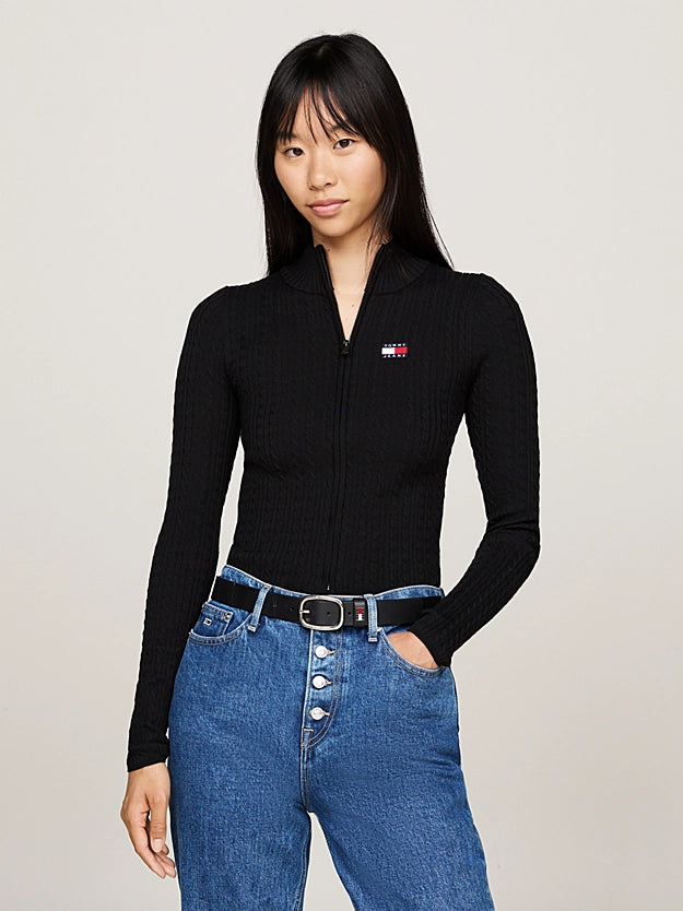 TJW Zip-Trough Top Black