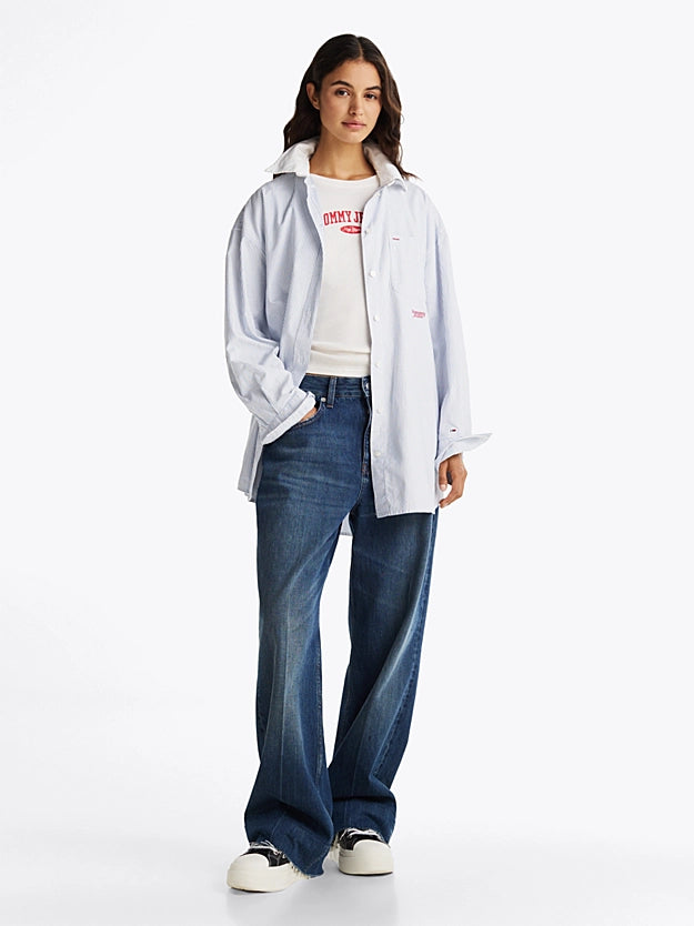 TJW Oversized Contrast Stripe Shirt