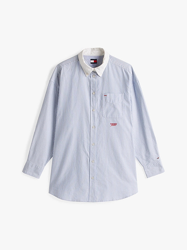 TJW Oversized Contrast Stripe Shirt