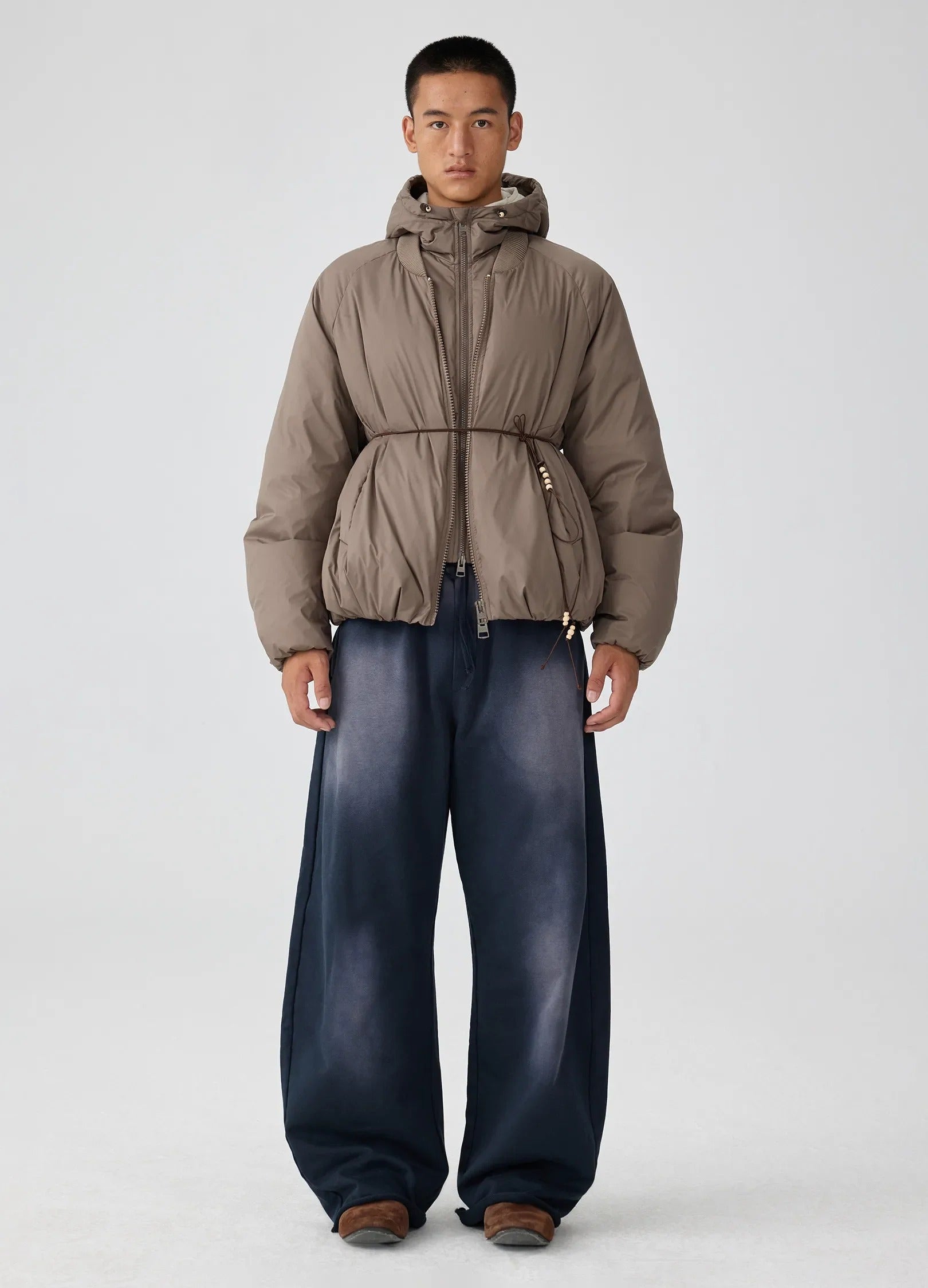 Detachable Hood Jacket Sand