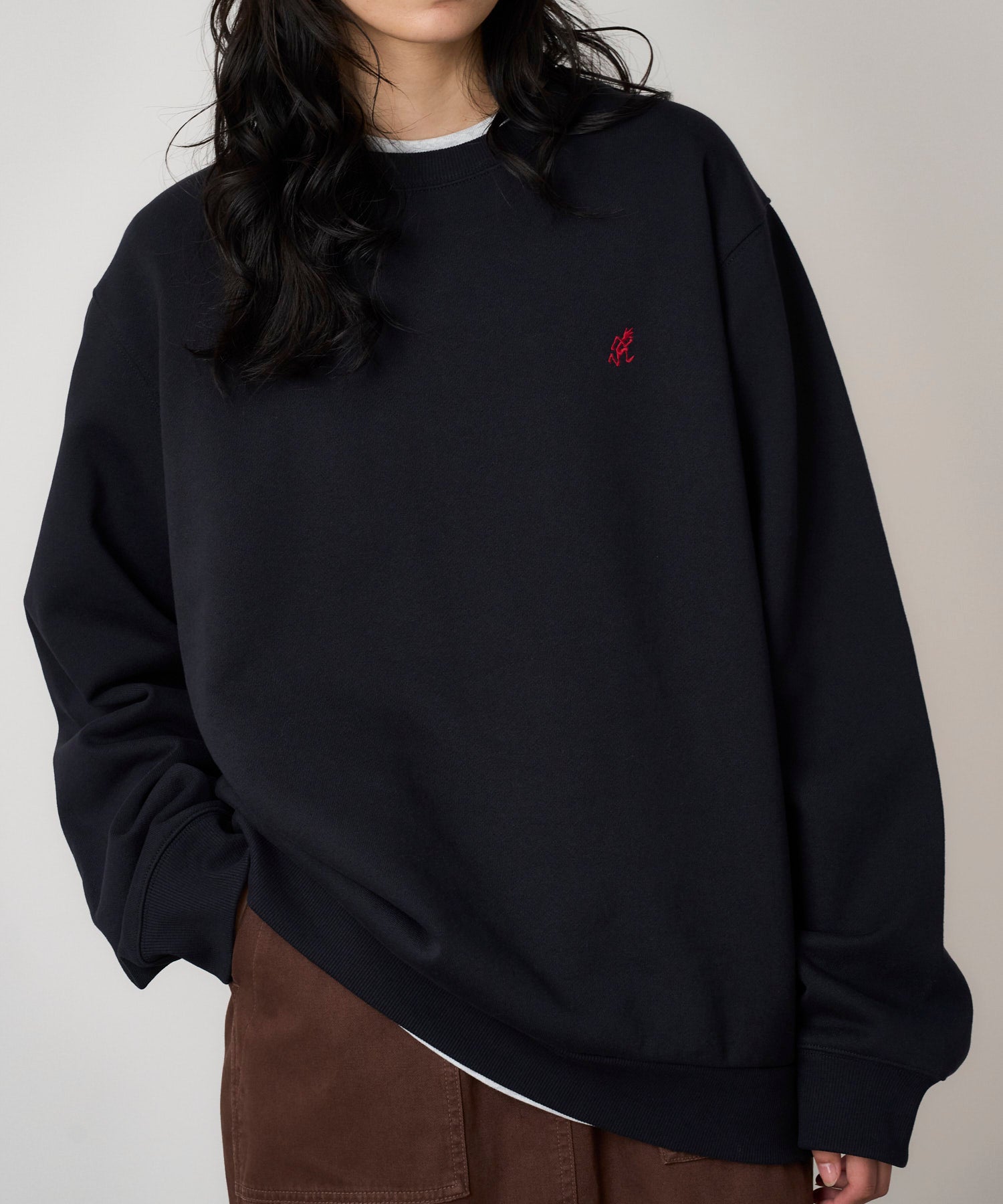 One Point Crew Sweatshirt Dark Navy
