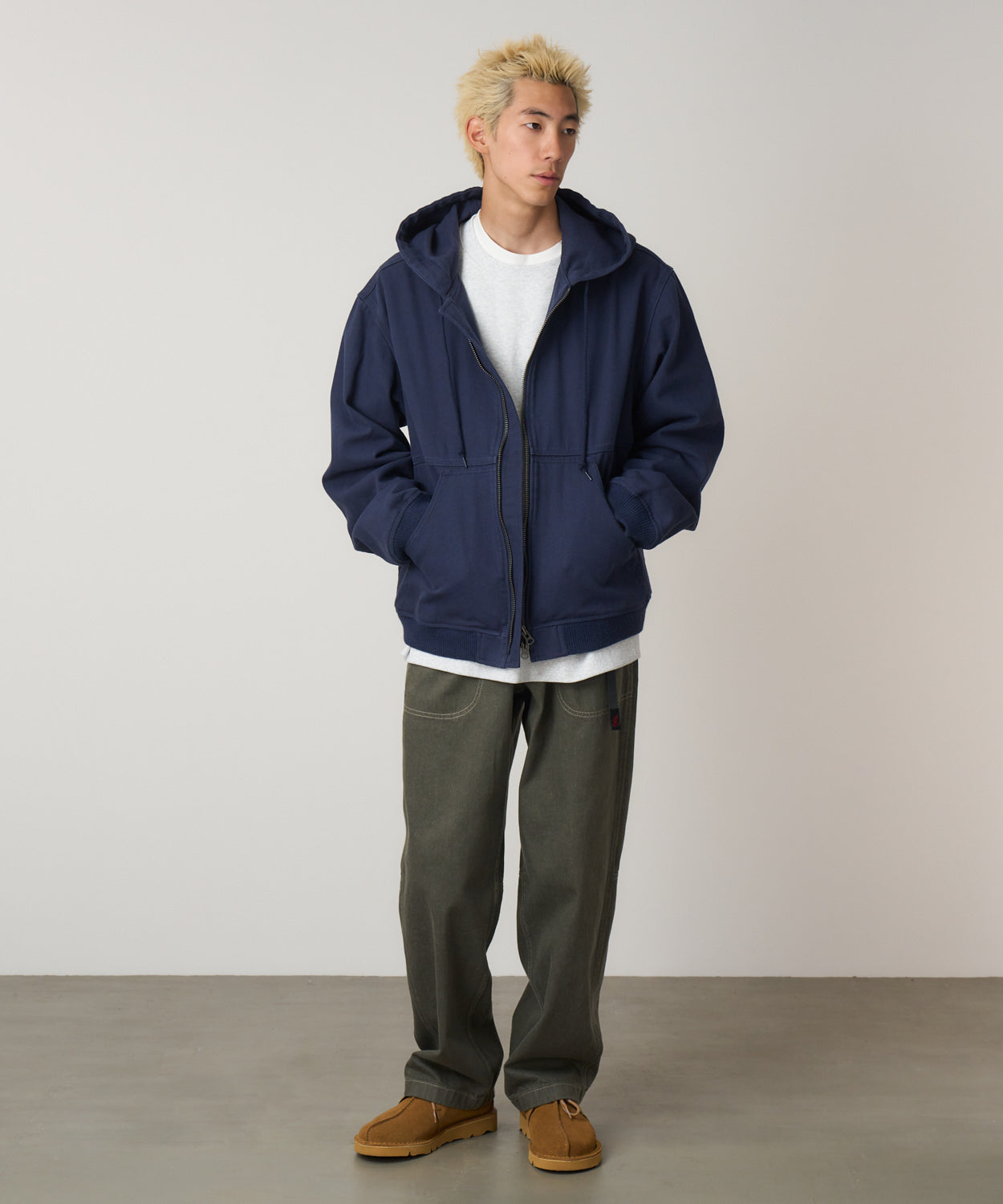 El Cap Canvas Hooded Jacket Navy