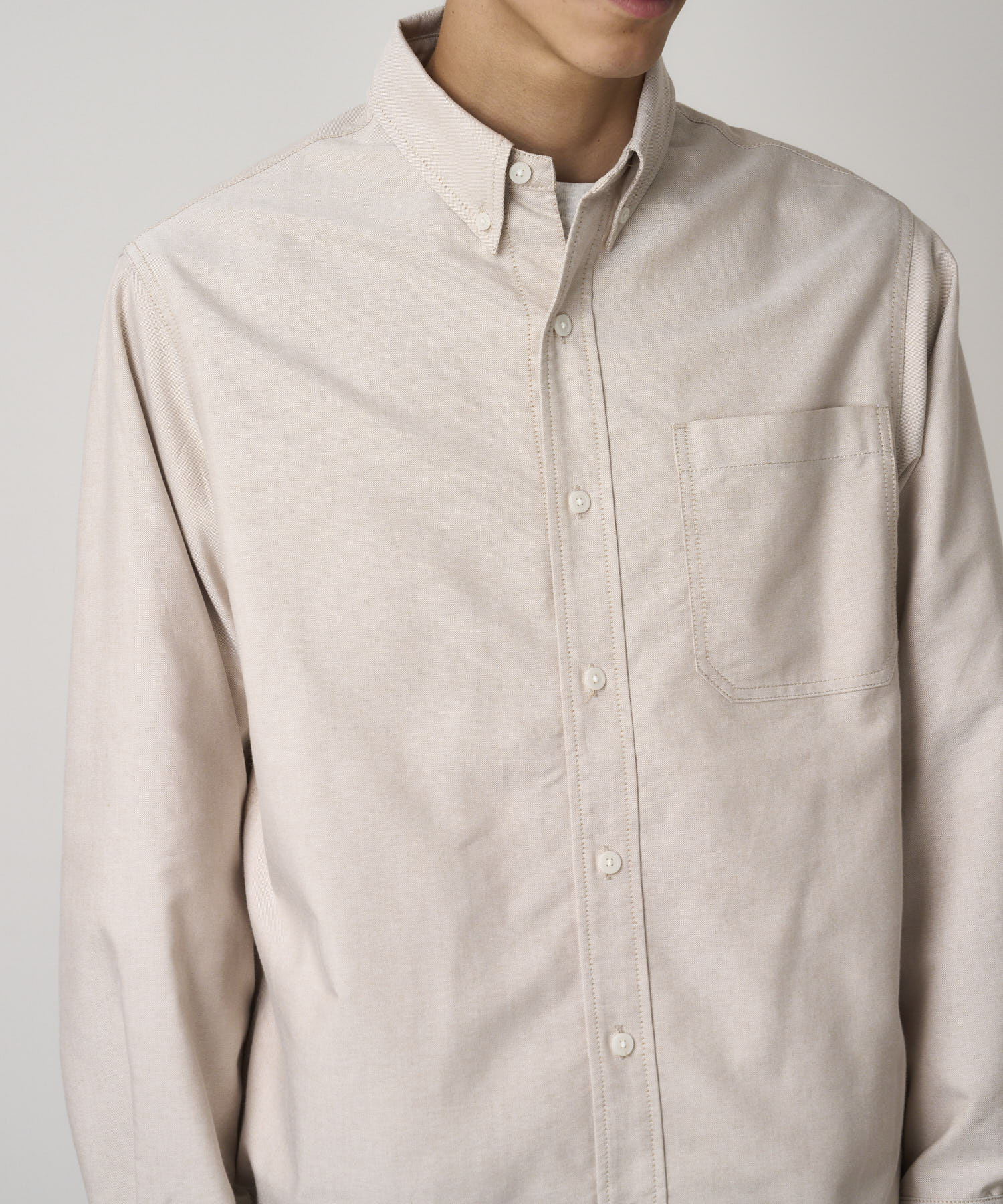 Oxford Button Down Stance Shirt Ecru
