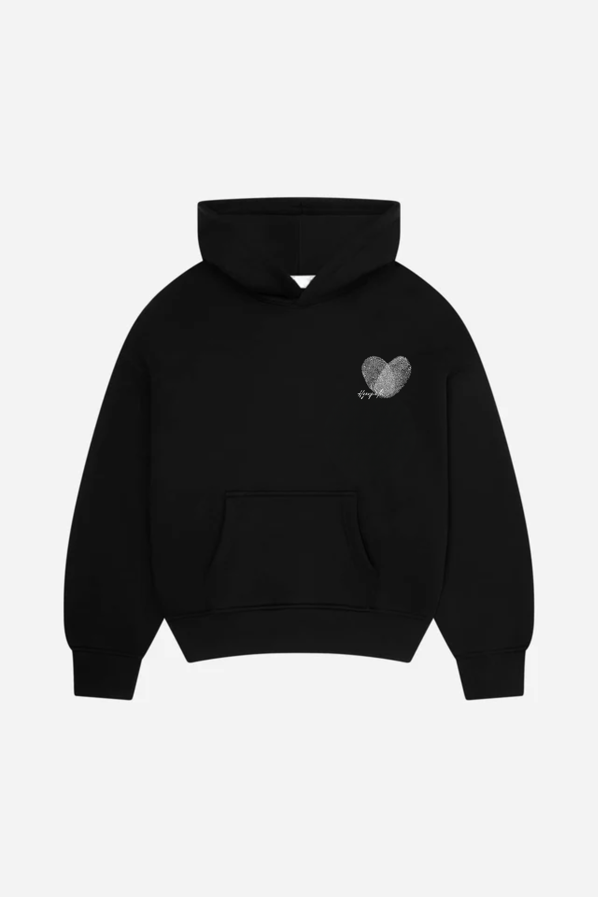 Heartprint Hoodie Black