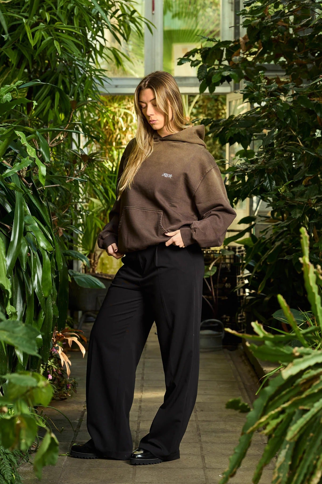 Sunfaded Hoodie Brown