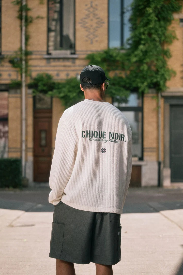 Knitted Longsleeve Ecru/Green