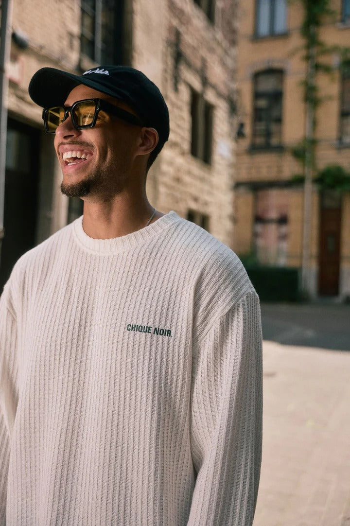 Knitted Longsleeve Ecru/Green