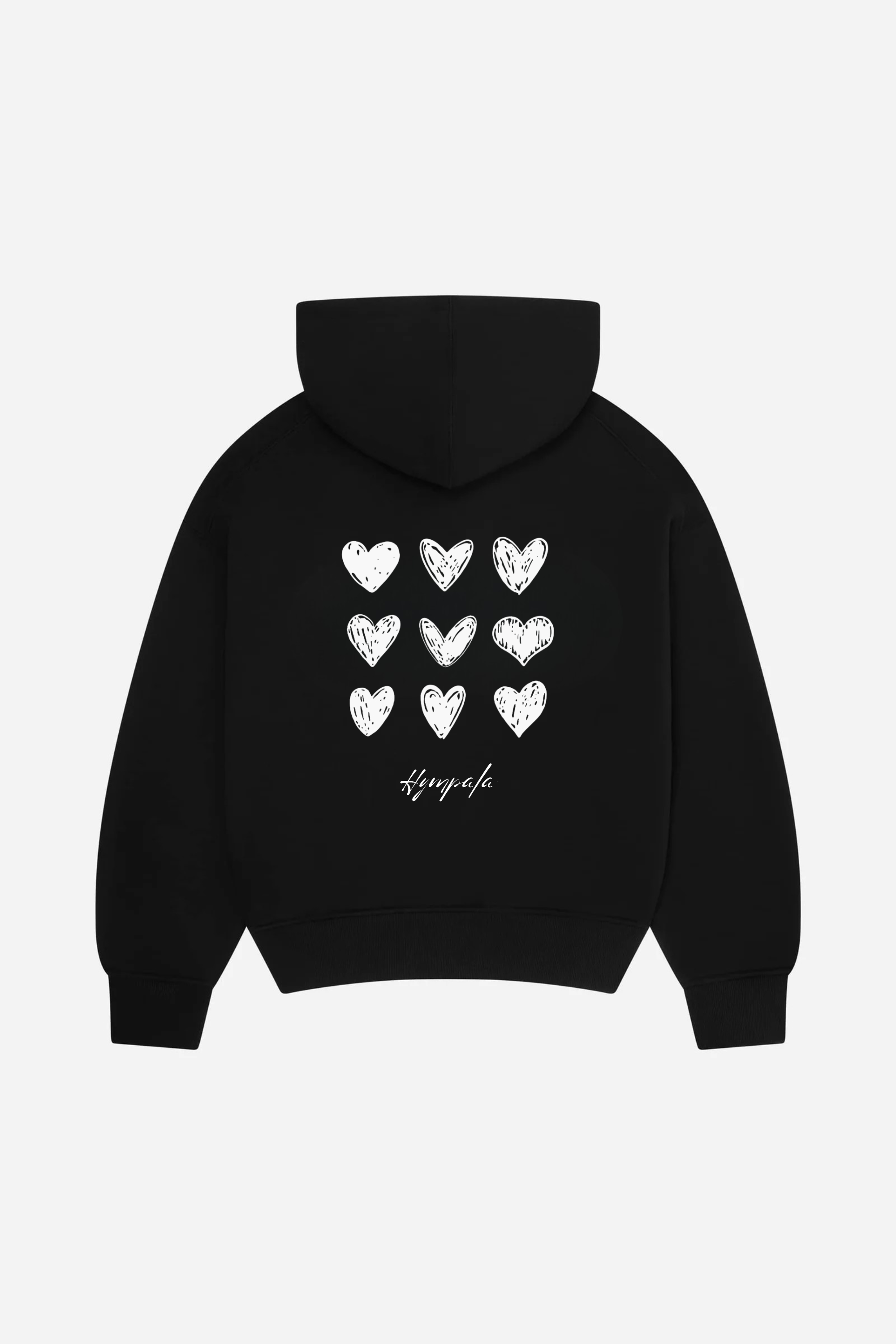 Love Grid Hoodie Black