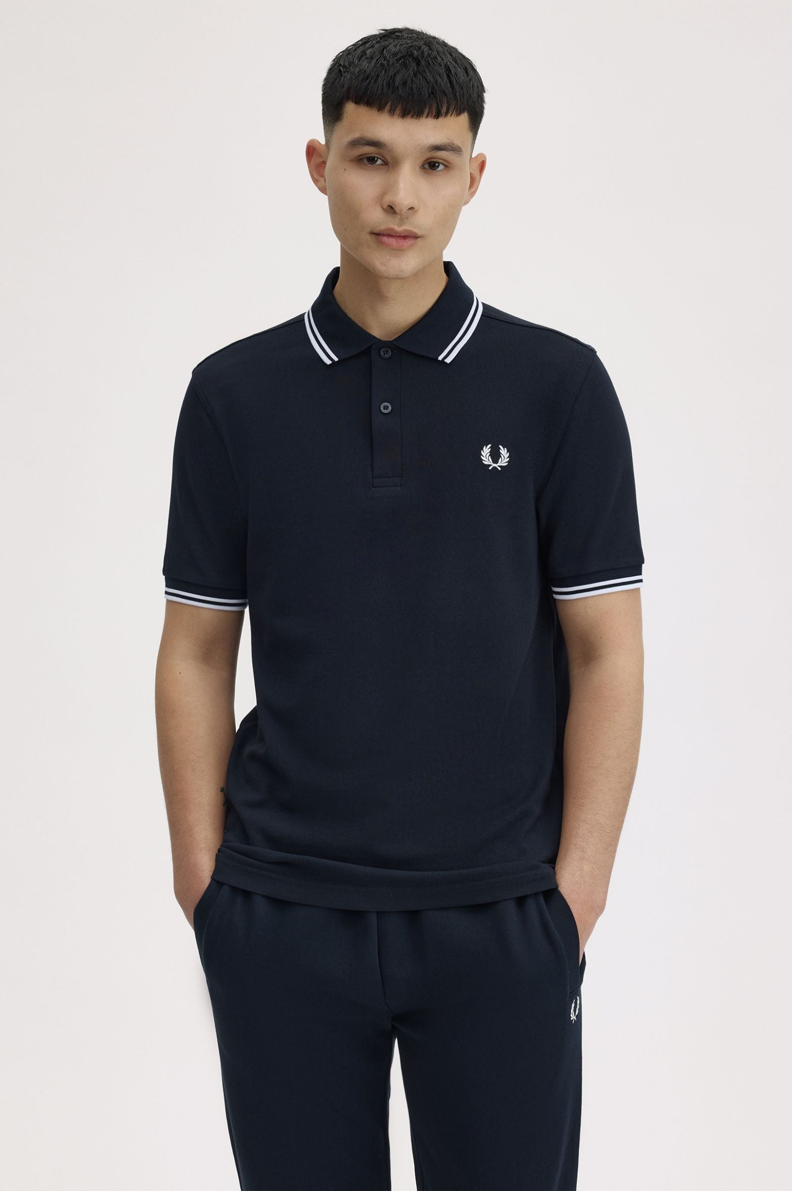 Fred Perry Twin Tipped Fred Perry Shirt Navy/white/white