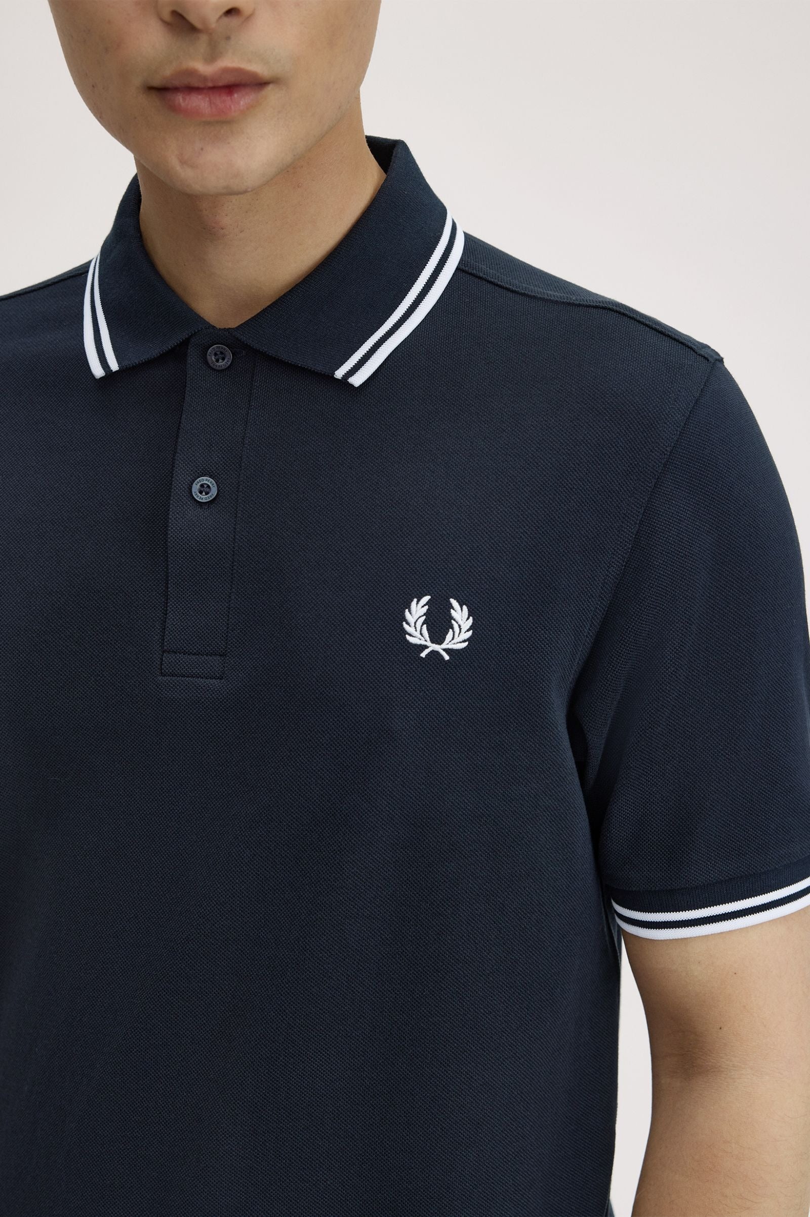 Fred Perry Twin Tipped Fred Perry Shirt Navy/white/white