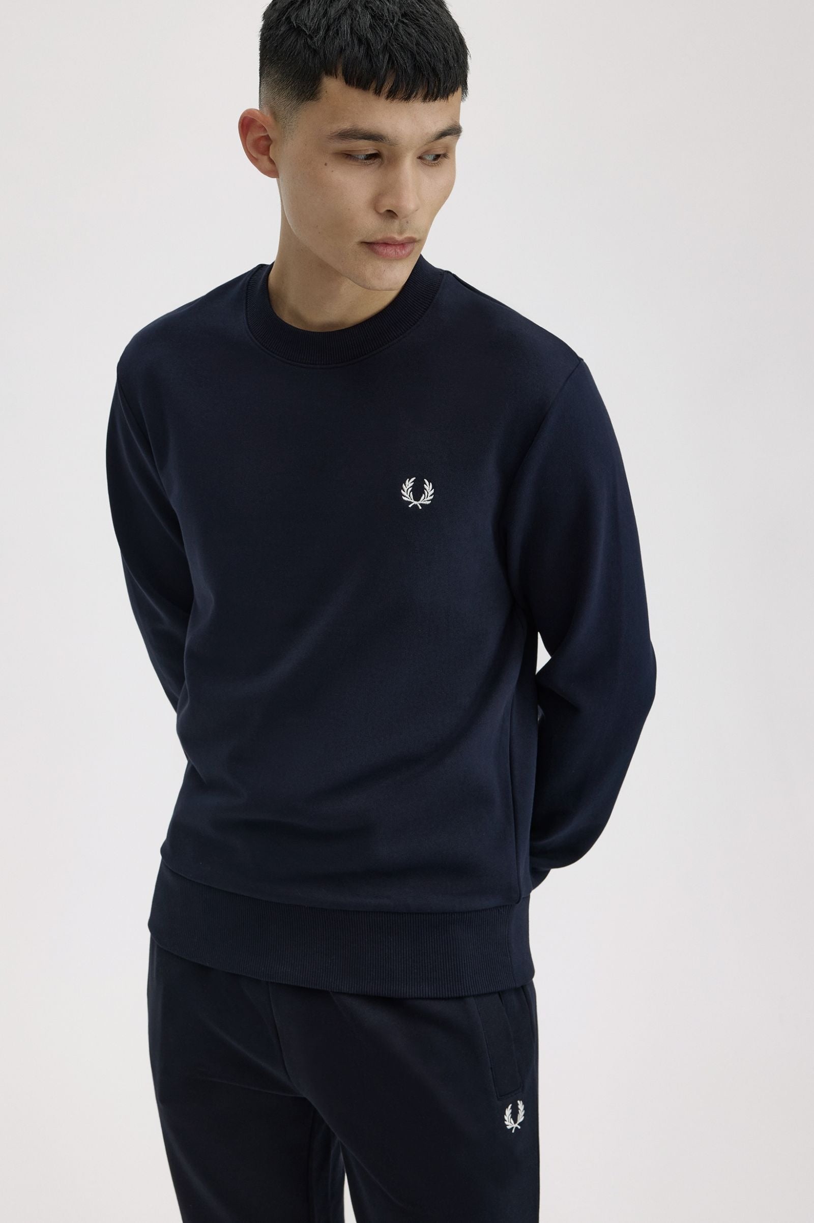 Fred Perry Crew Neck Sweatshirt Navy