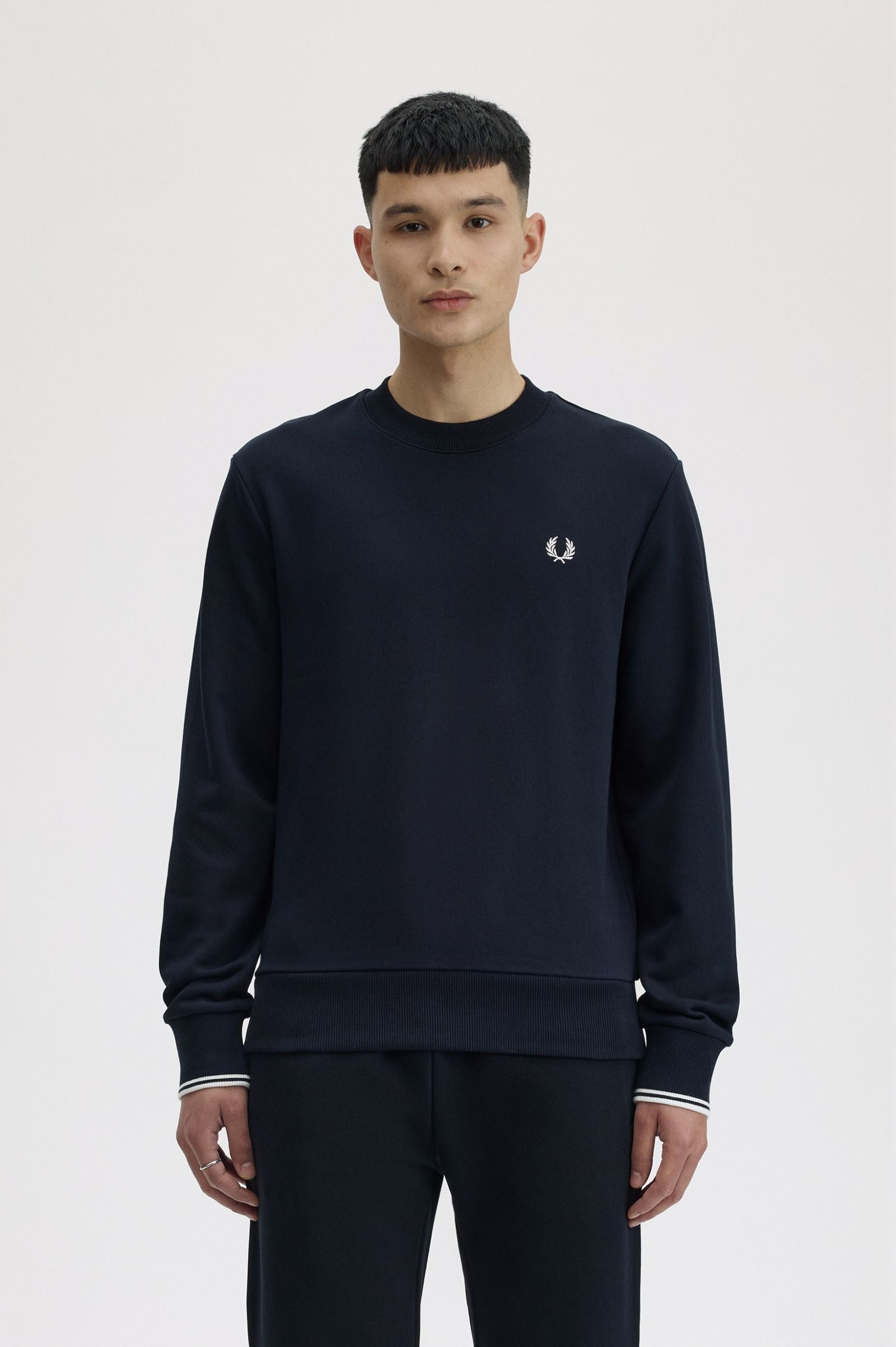 Fred Perry Crew Neck Sweatshirt Navy
