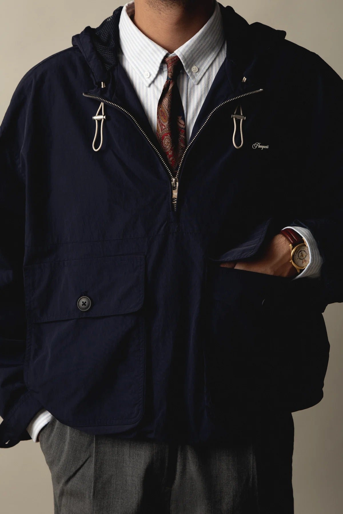 Navy Technical Windbreaker