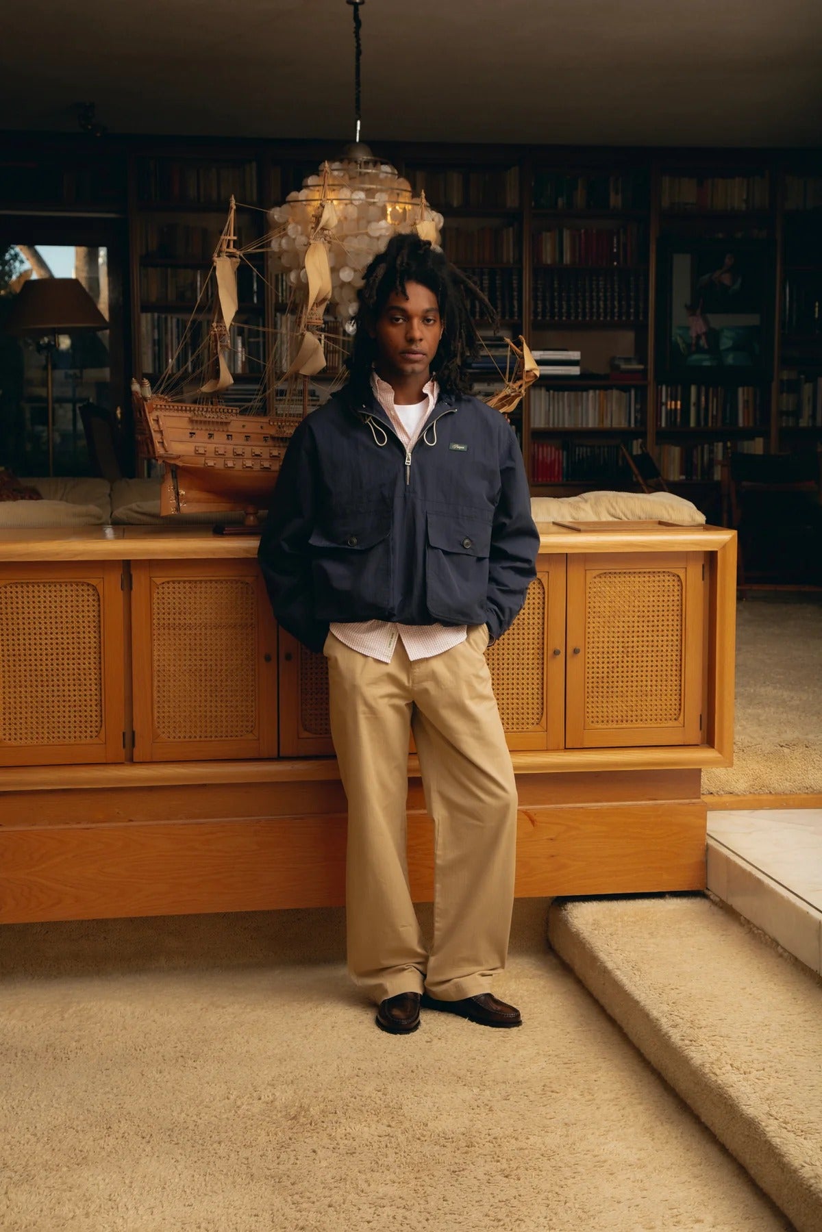 Navy Technical Windbreaker