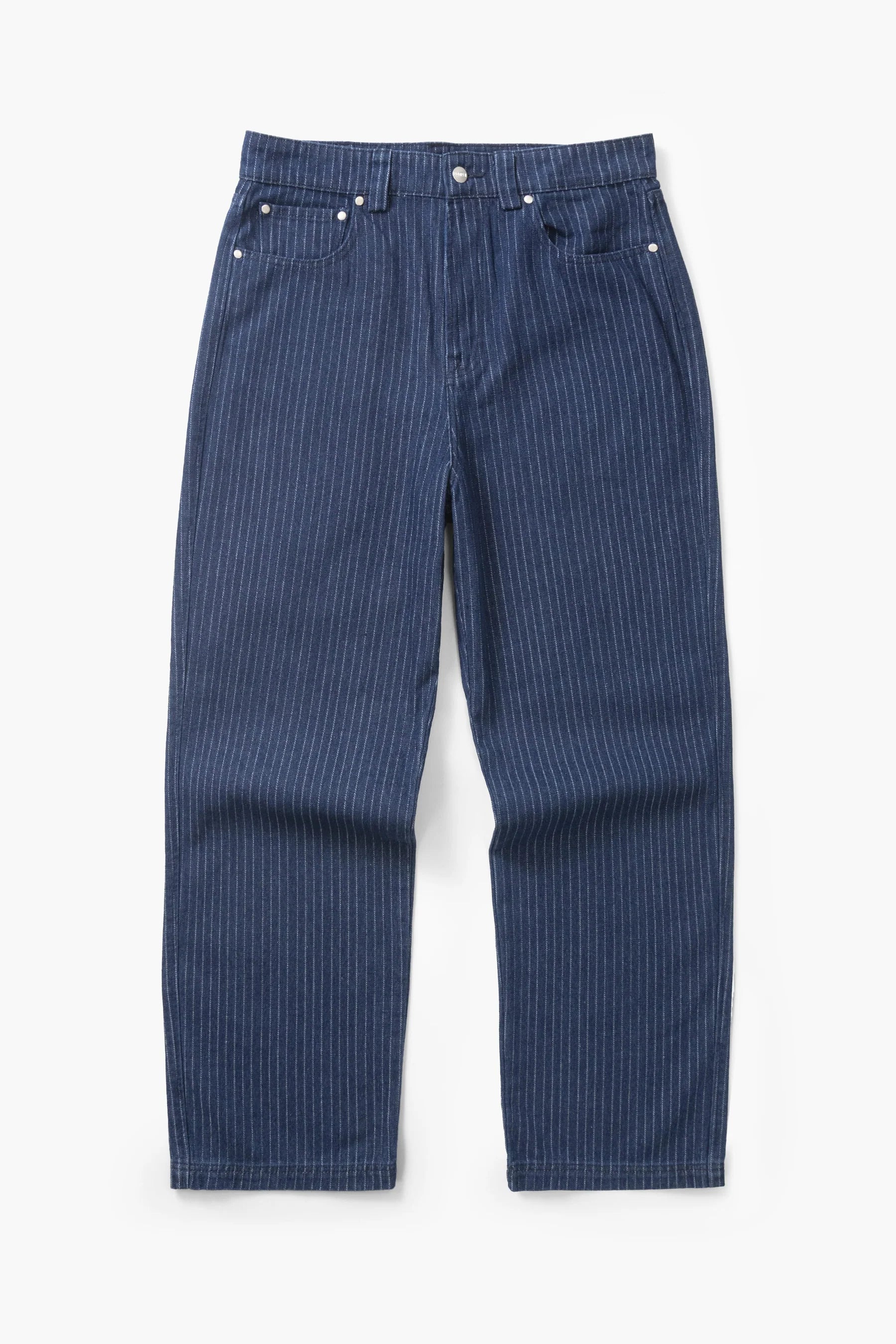 Navy Striped 5 - Pocket Denim