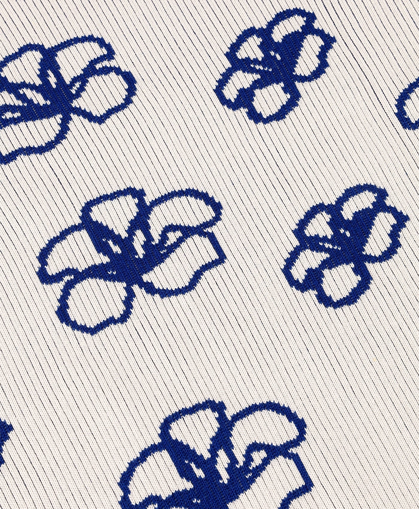 Ribbed Flower Knit Beige