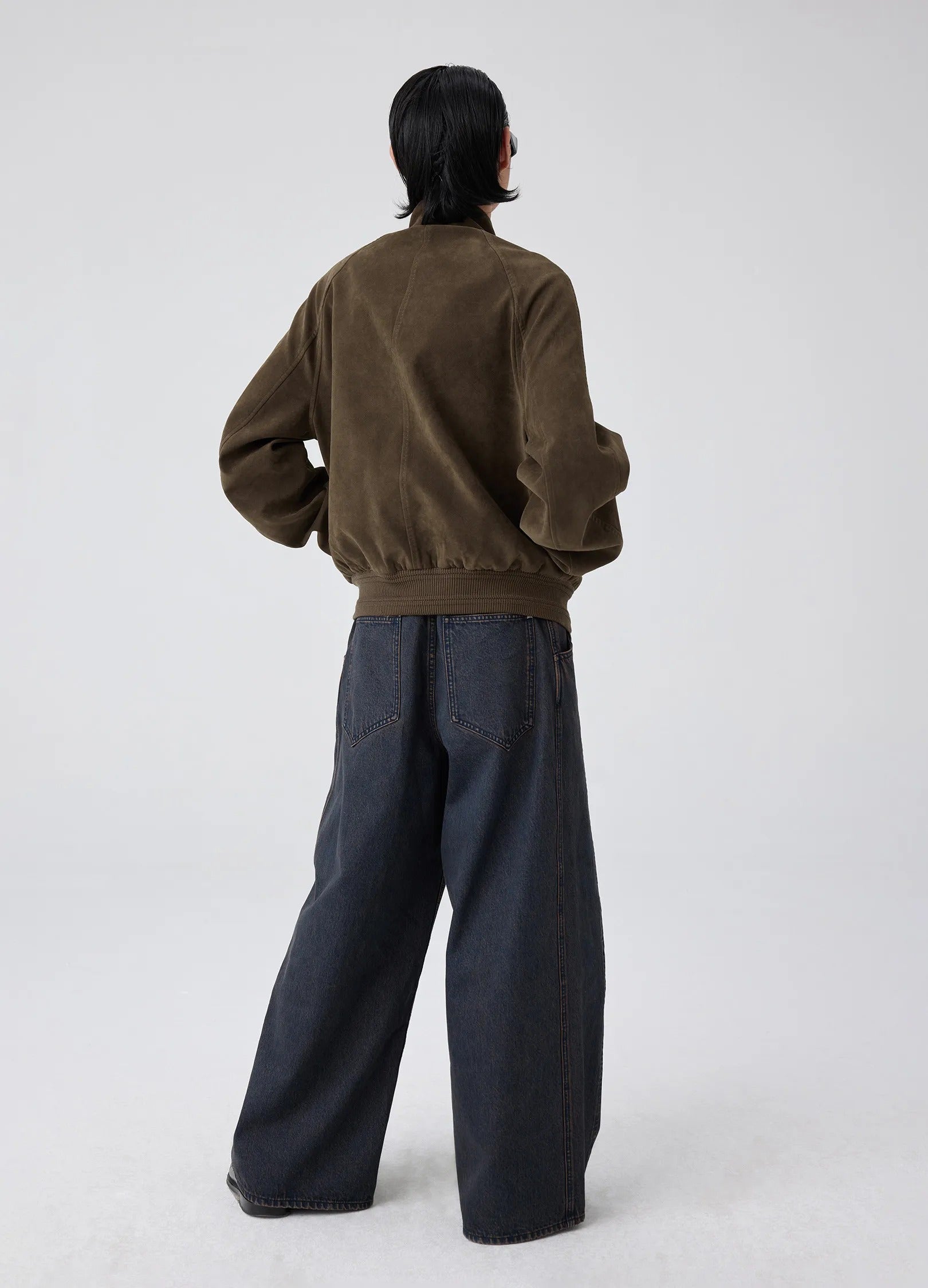 Suede Harrington Jacket Chocolate