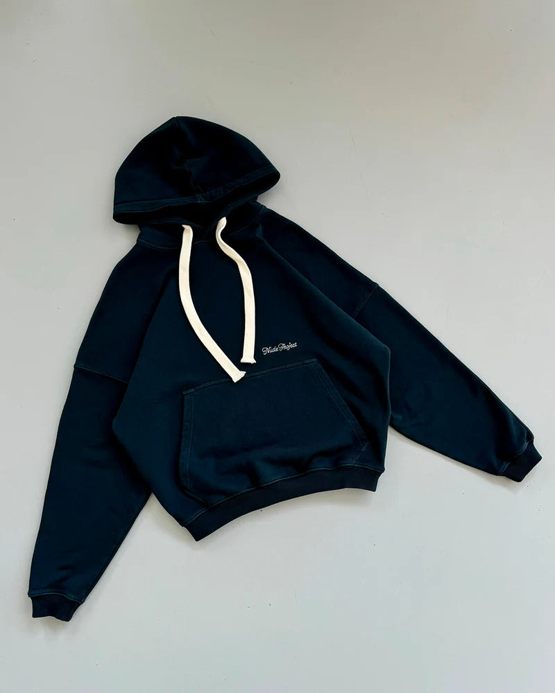 Perfect Boxy Hoodie Navy