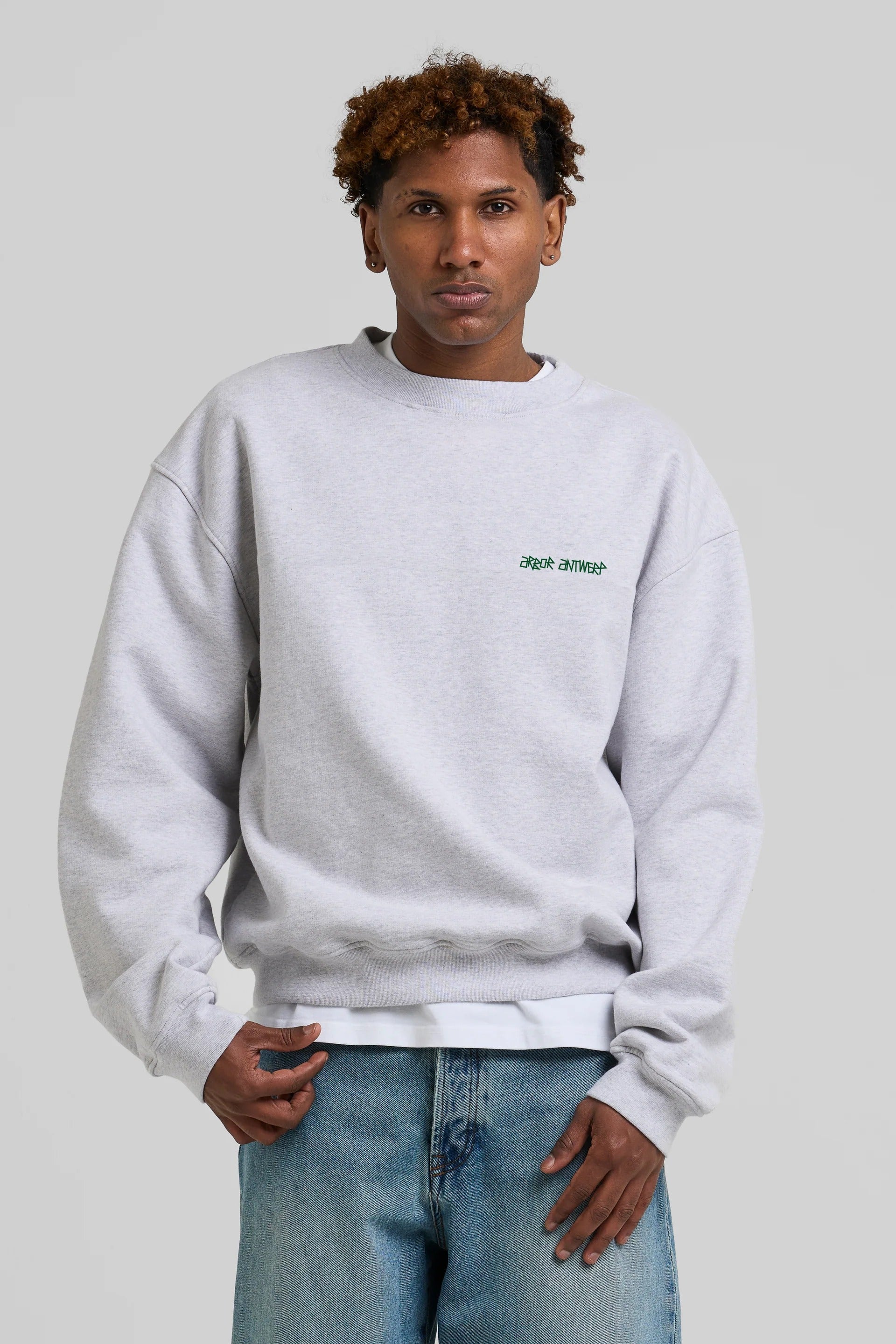 Line Flower Crewneck Melange