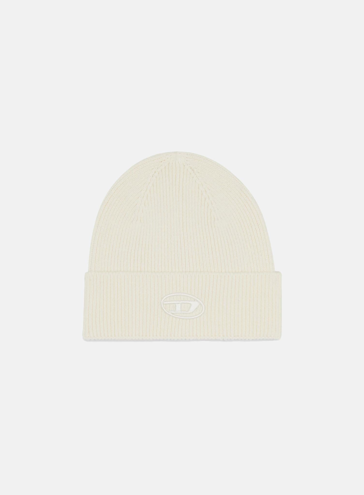DIESEL Ribbed Beanie White - Hympala Store