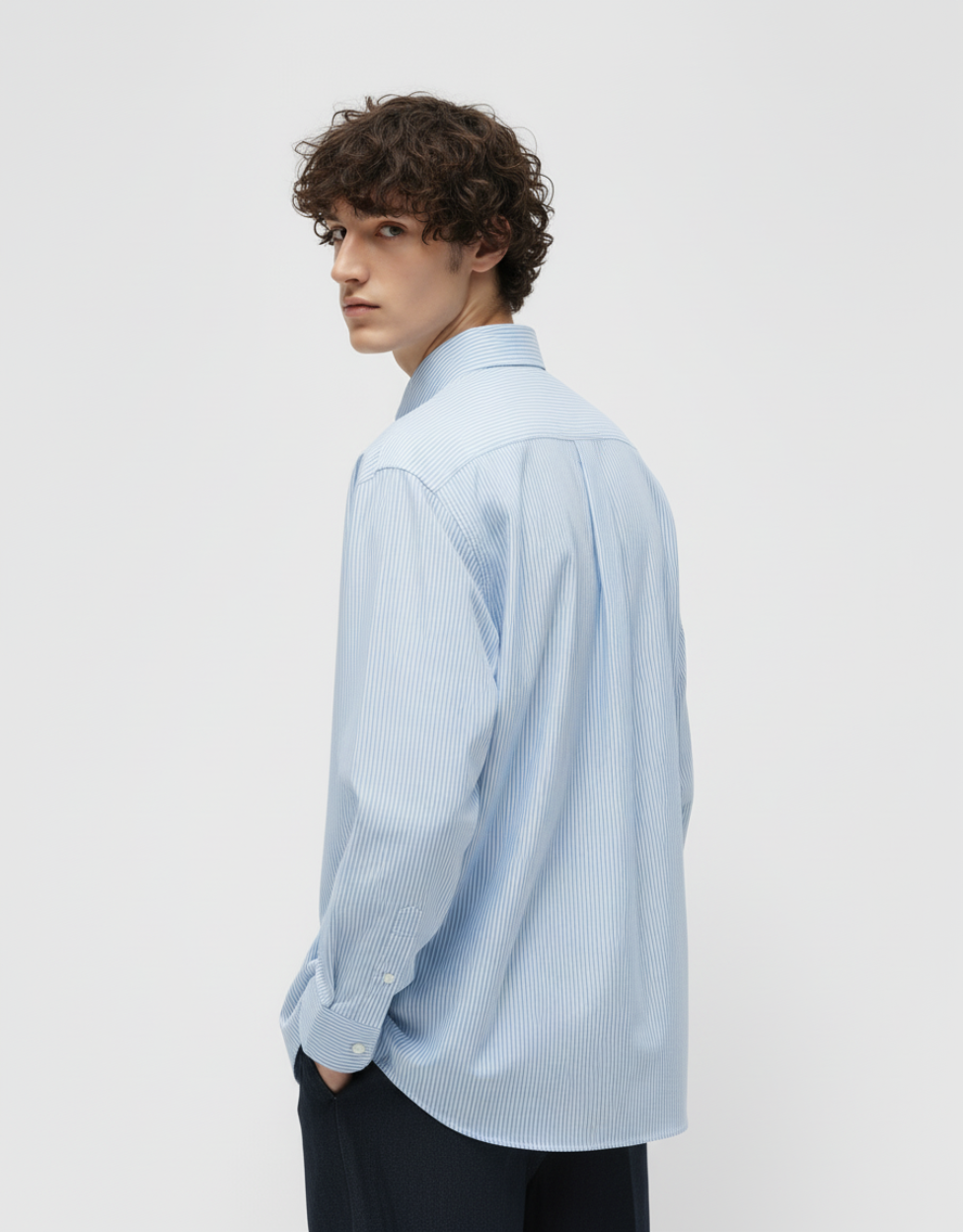 Oxford Stripe Shirt Blue
