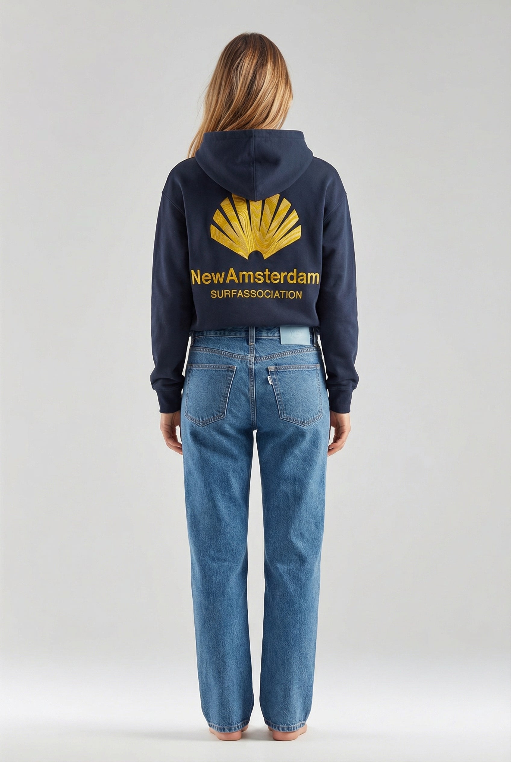 Logo Hoodie Navy Blazer/Sun Yellow