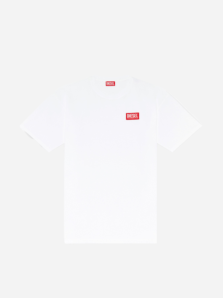 Jacquard Logo Patch Tee White