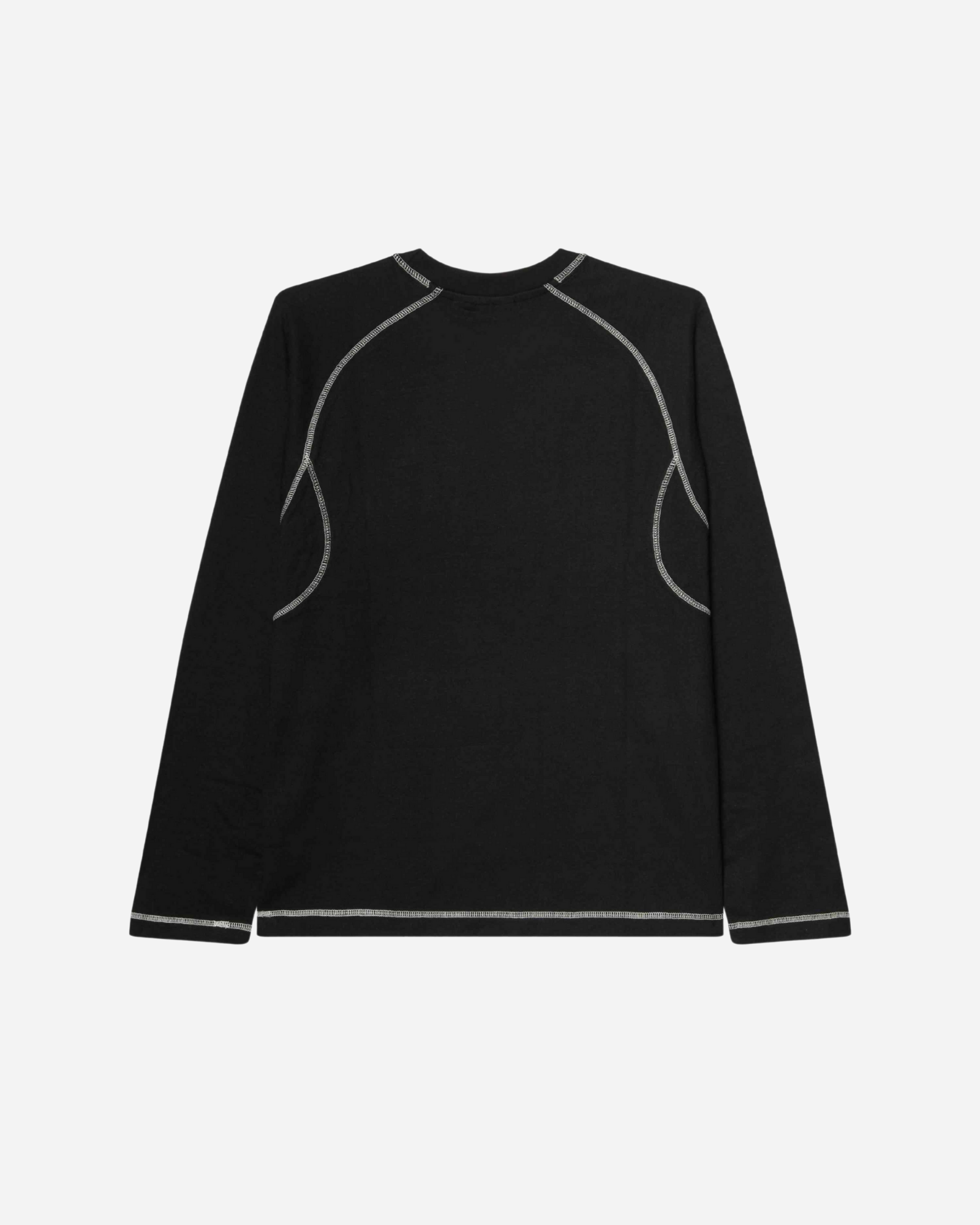Contrast Stitch Longsleeve Tee Black