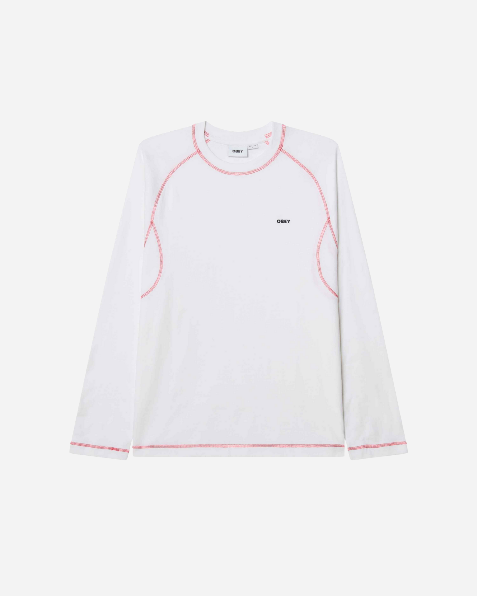 Contrast Stitch Longsleeve Tee White
